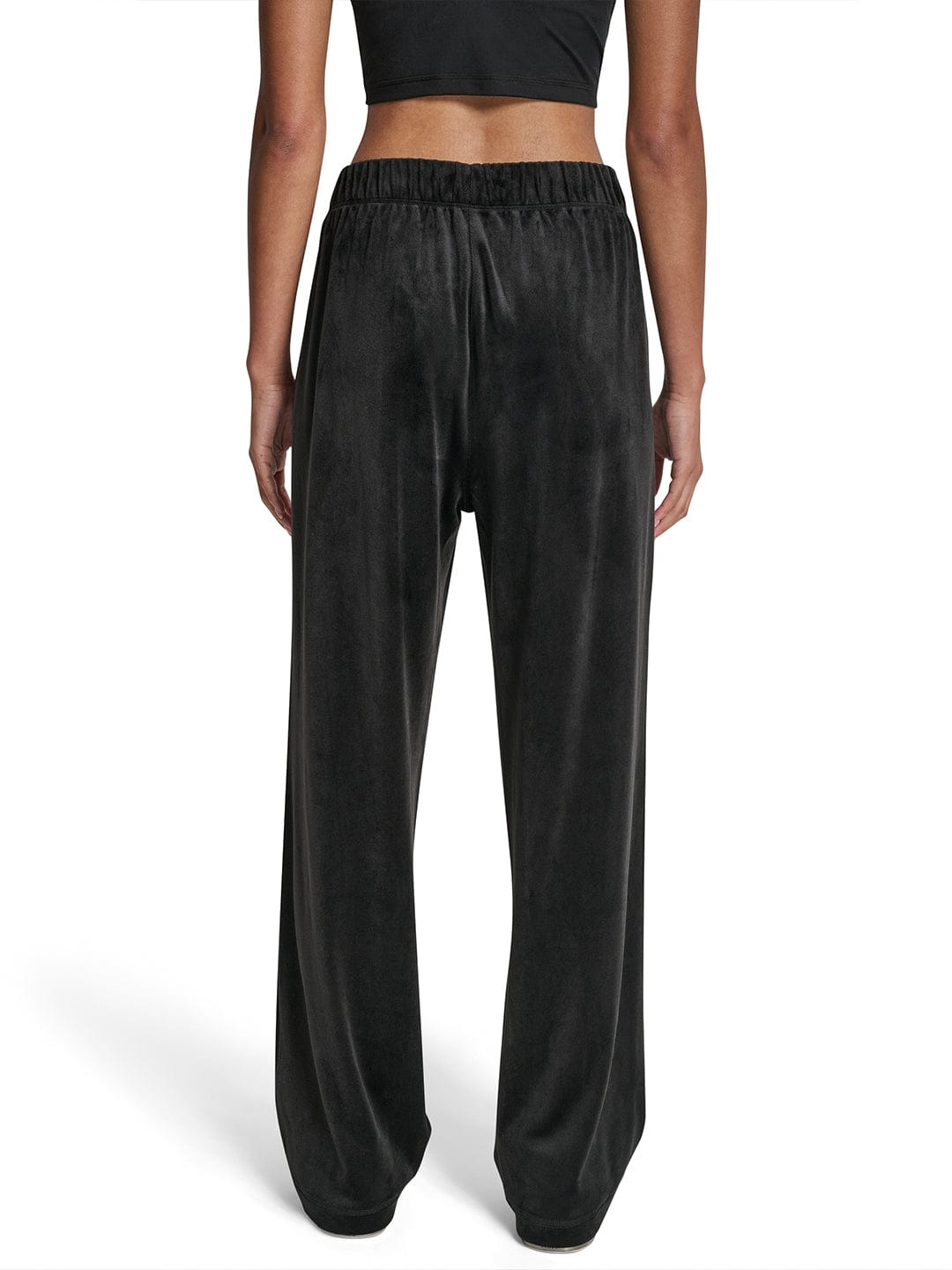 DKNY Women Black Straight Fit Solid Sweatpant