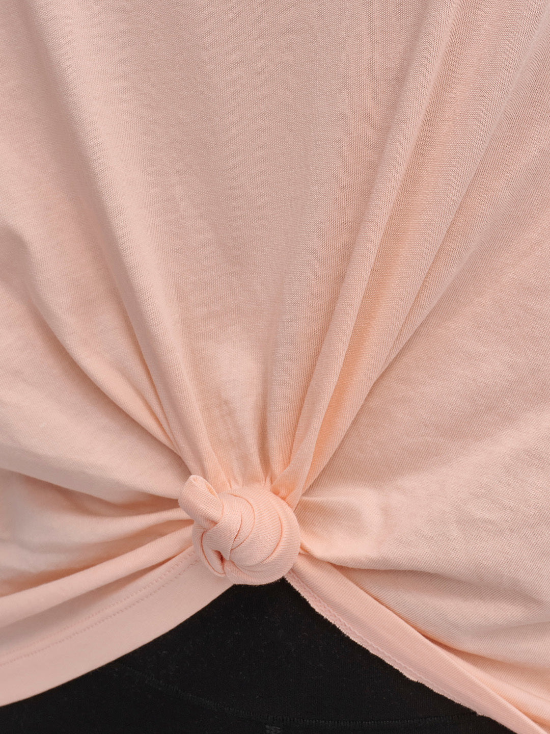 DKNY Women Pink Solid Round Neck TShirt