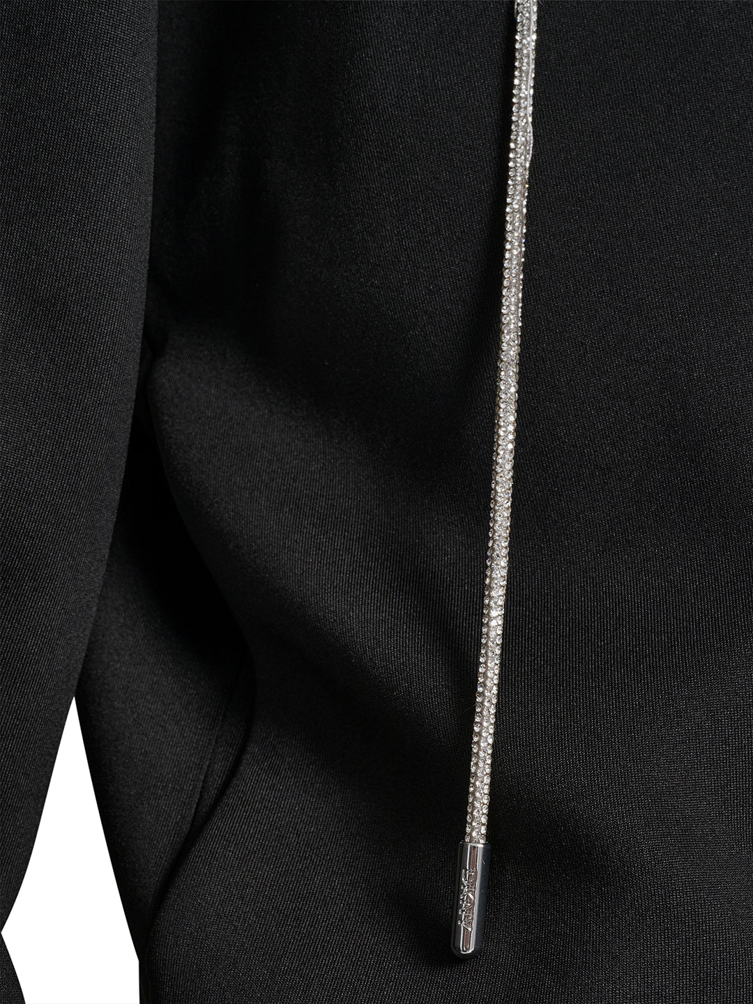 DKNY Women Black Solid Hooded Sweatshirt