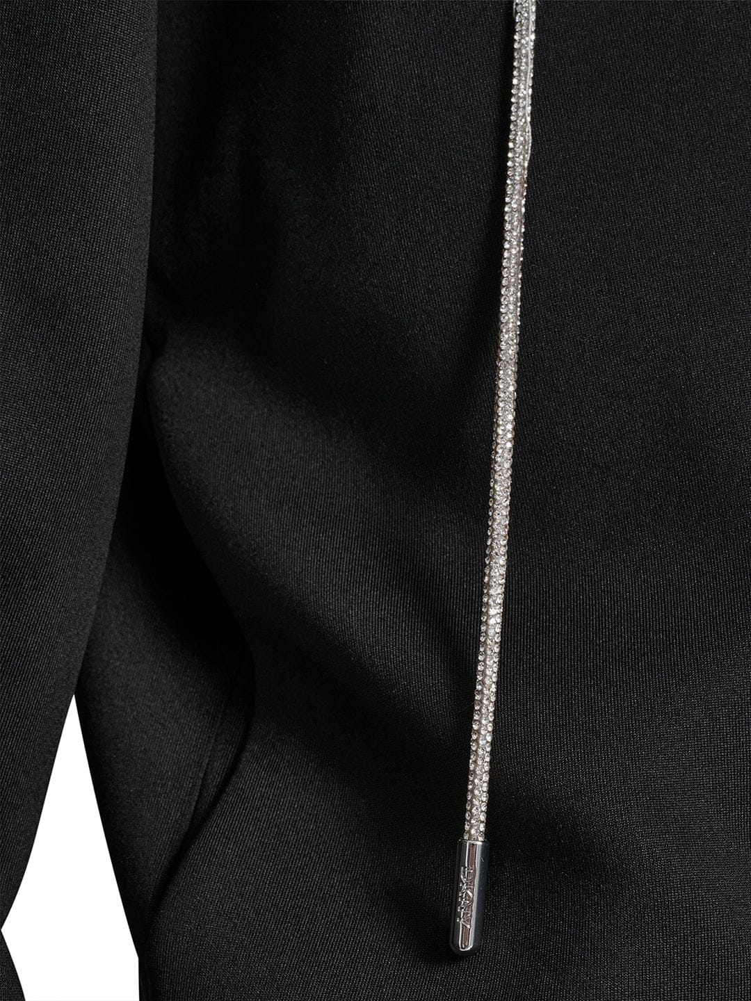 DKNY Women Black Solid Hooded Sweatshirt