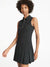 Dkny Women Black Solid Shirt Collar Sleeveless Dress