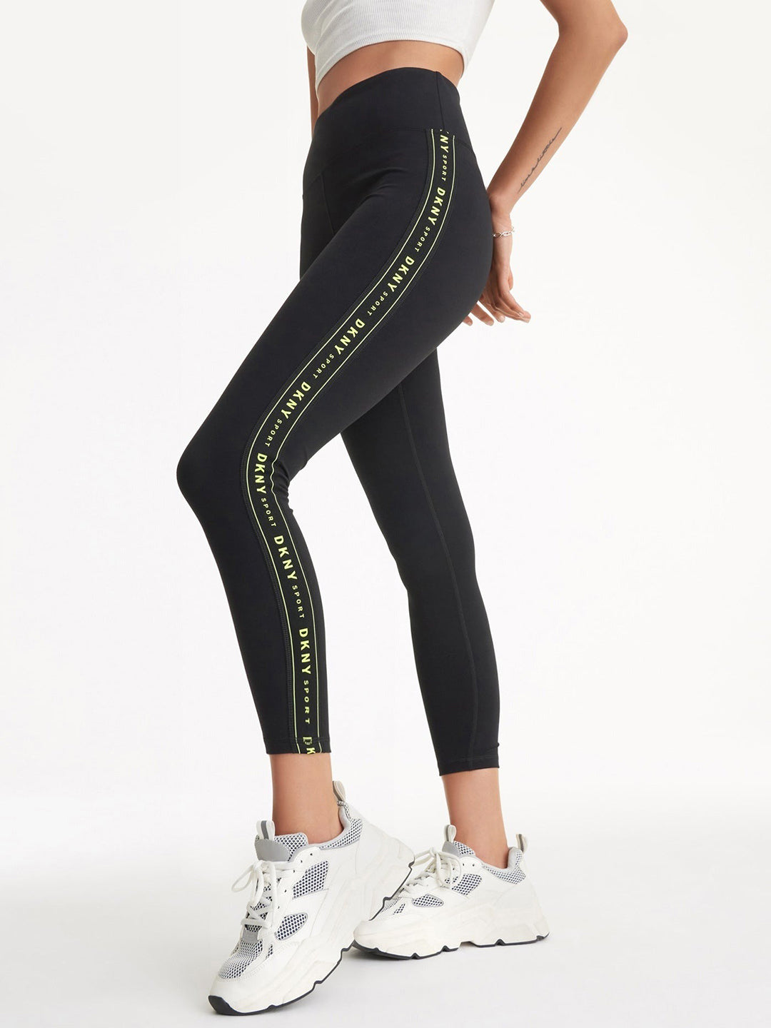 Dkny Women Black Solid Fitted Leggings