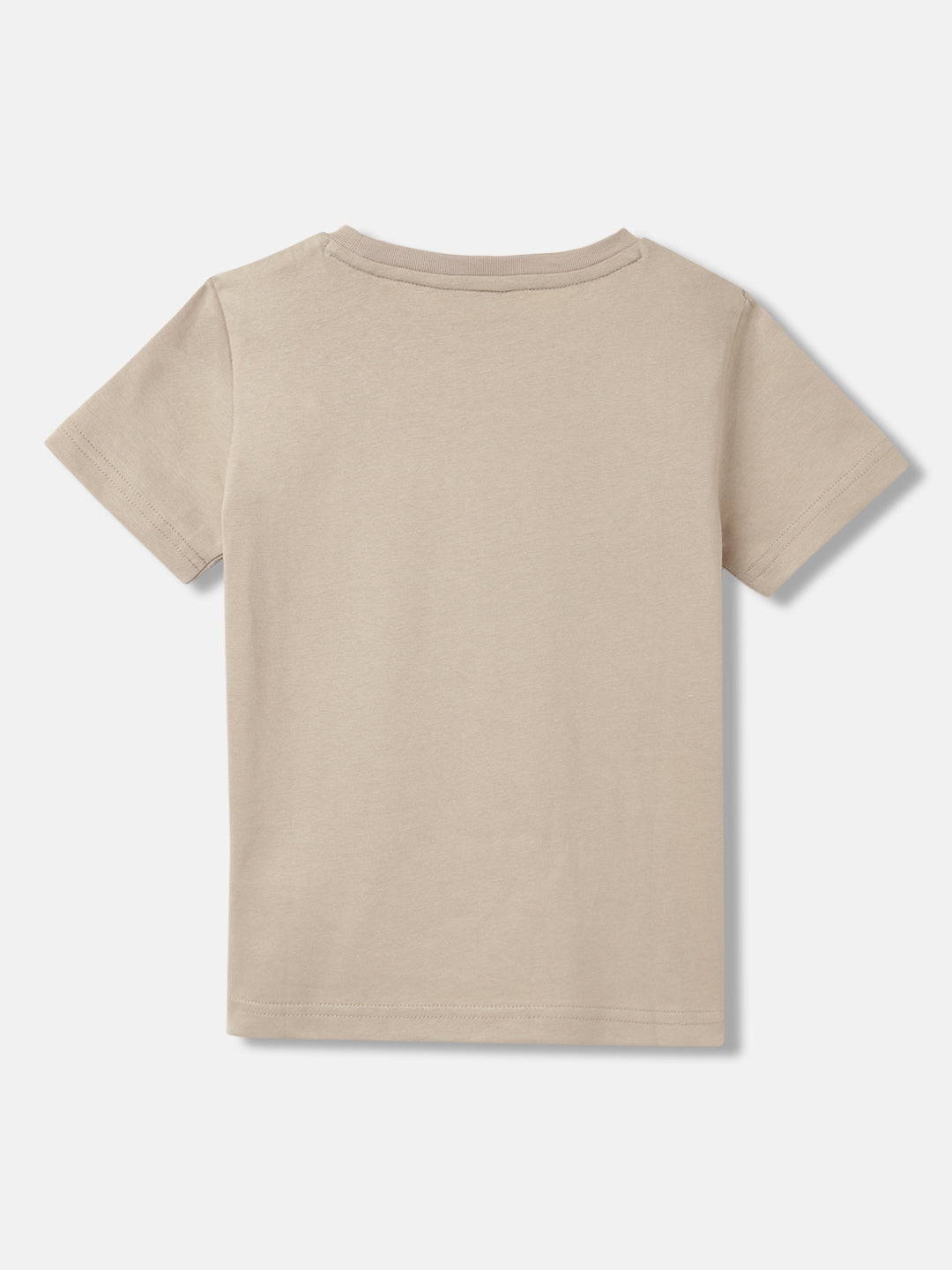 Gant Kids Brown Solid Round Neck Short Sleeves T-Shirt