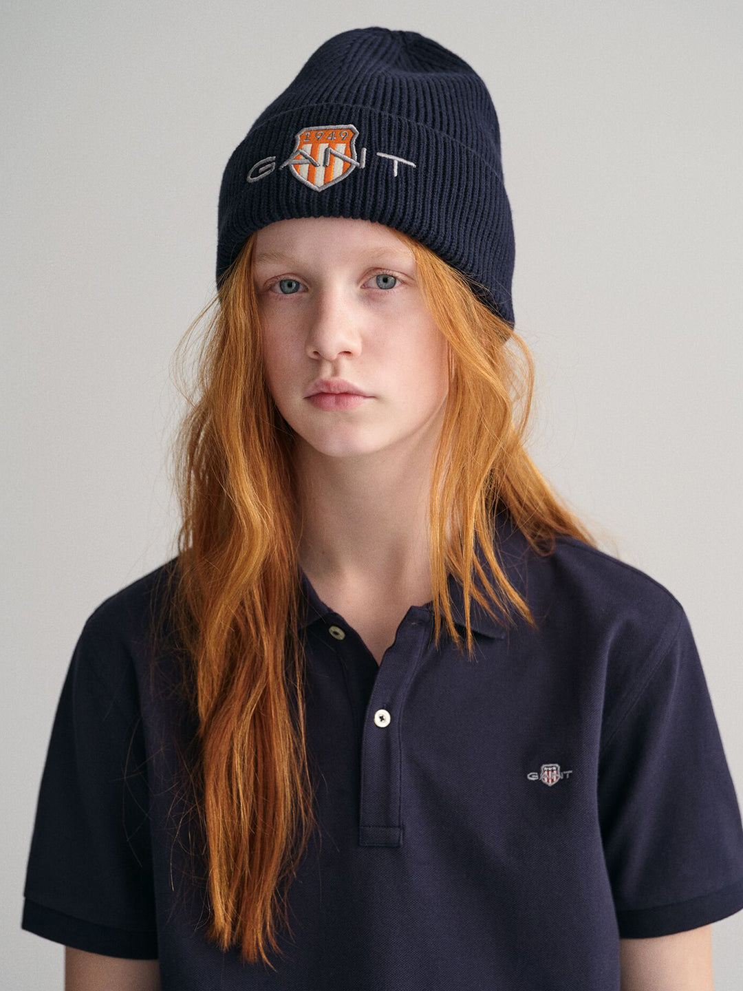 Gant Unisex Blue Solid Collared Short Sleeves Polo Tshirt