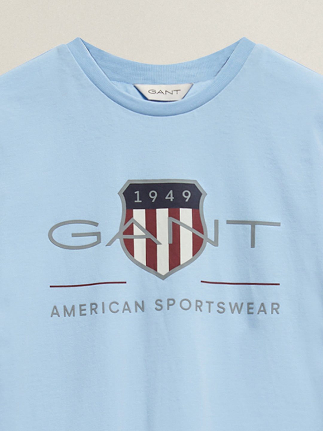 Gant Boys Blue Printed Round Neck T-Shirt