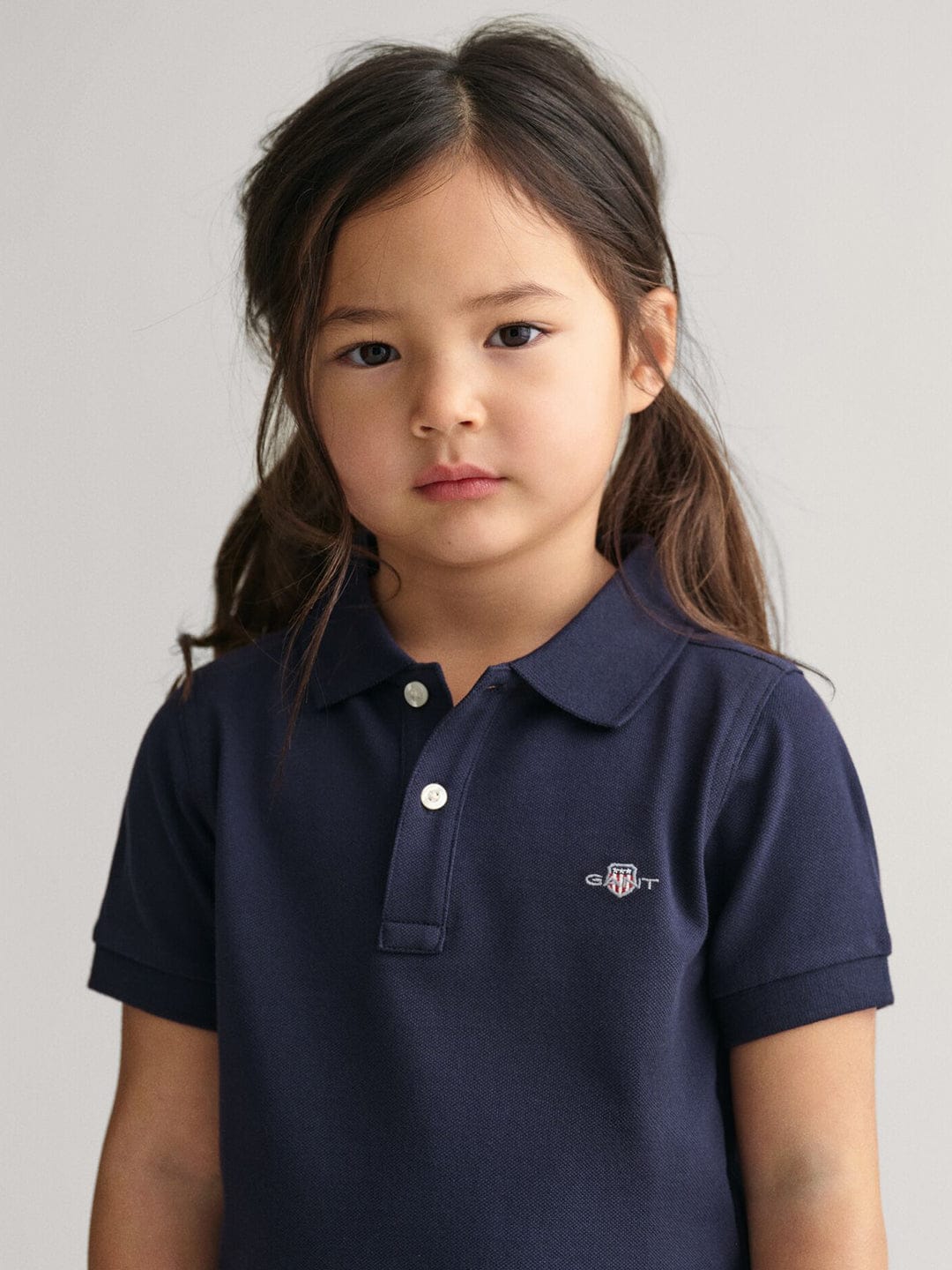 Gant Kids Blue Solid Polo Tshirt
