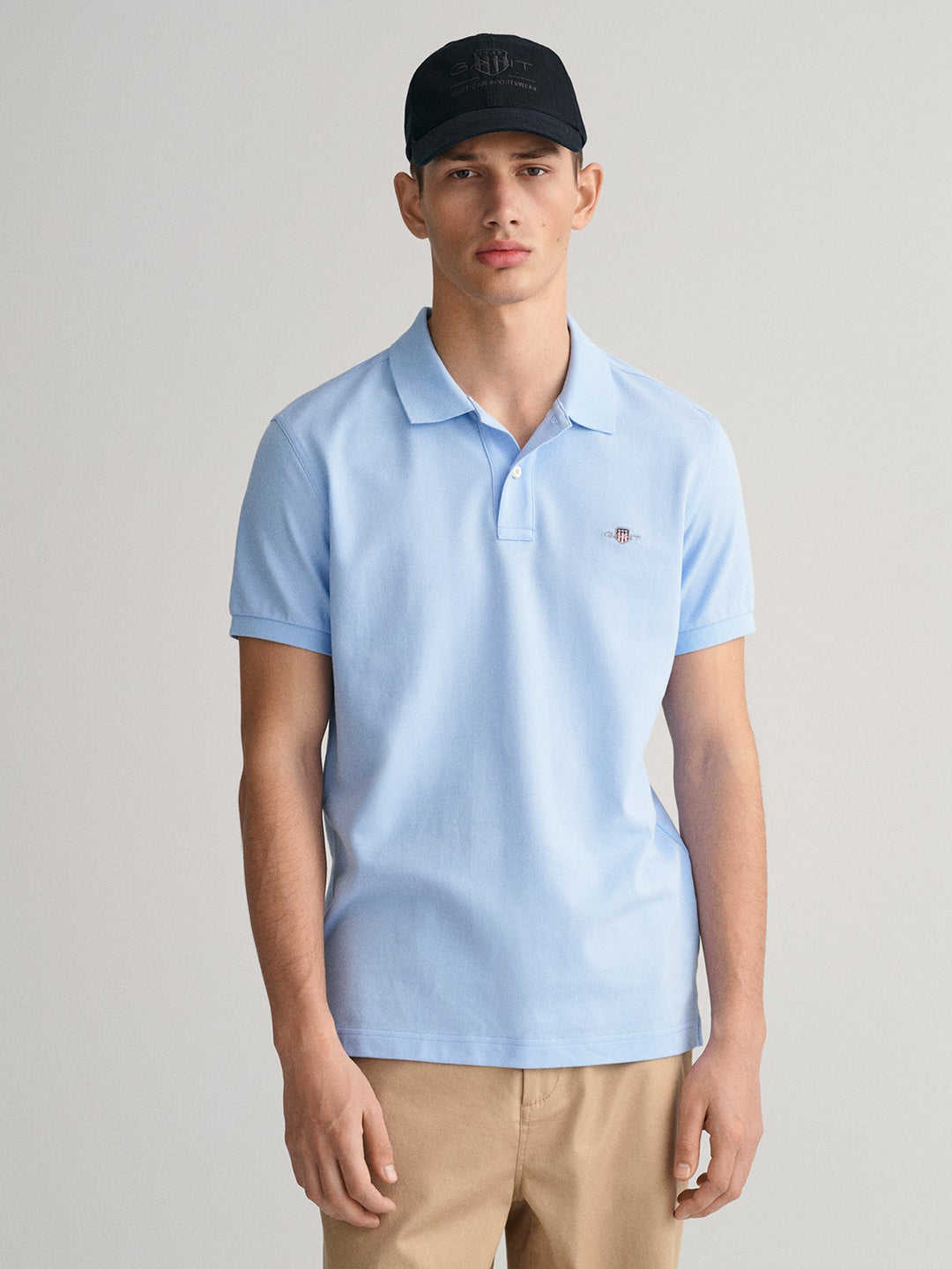 Gant Men Blue Solid Collar Shirt