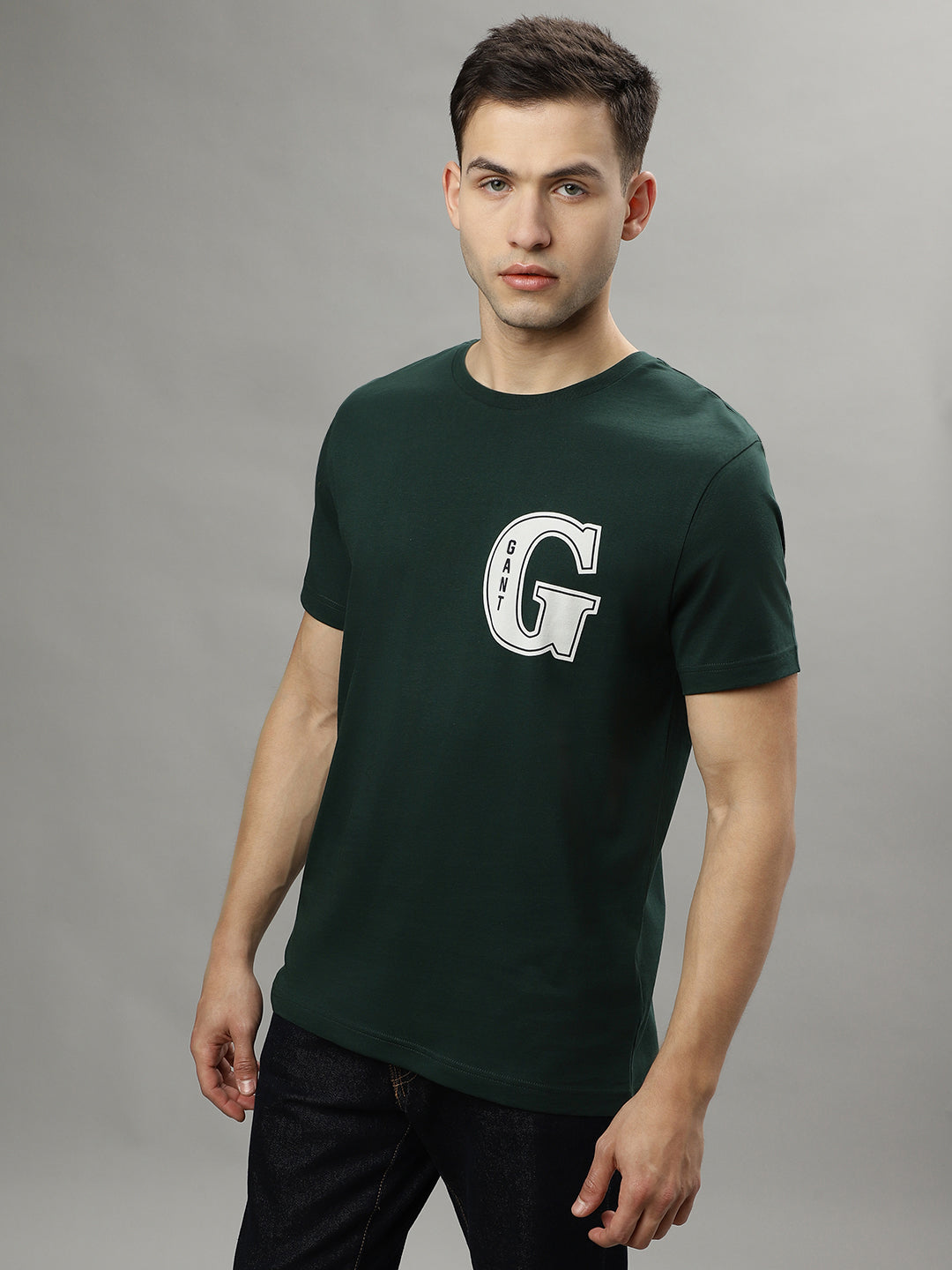 Gant Green Fashion Logo Regular Fit T-Shirt