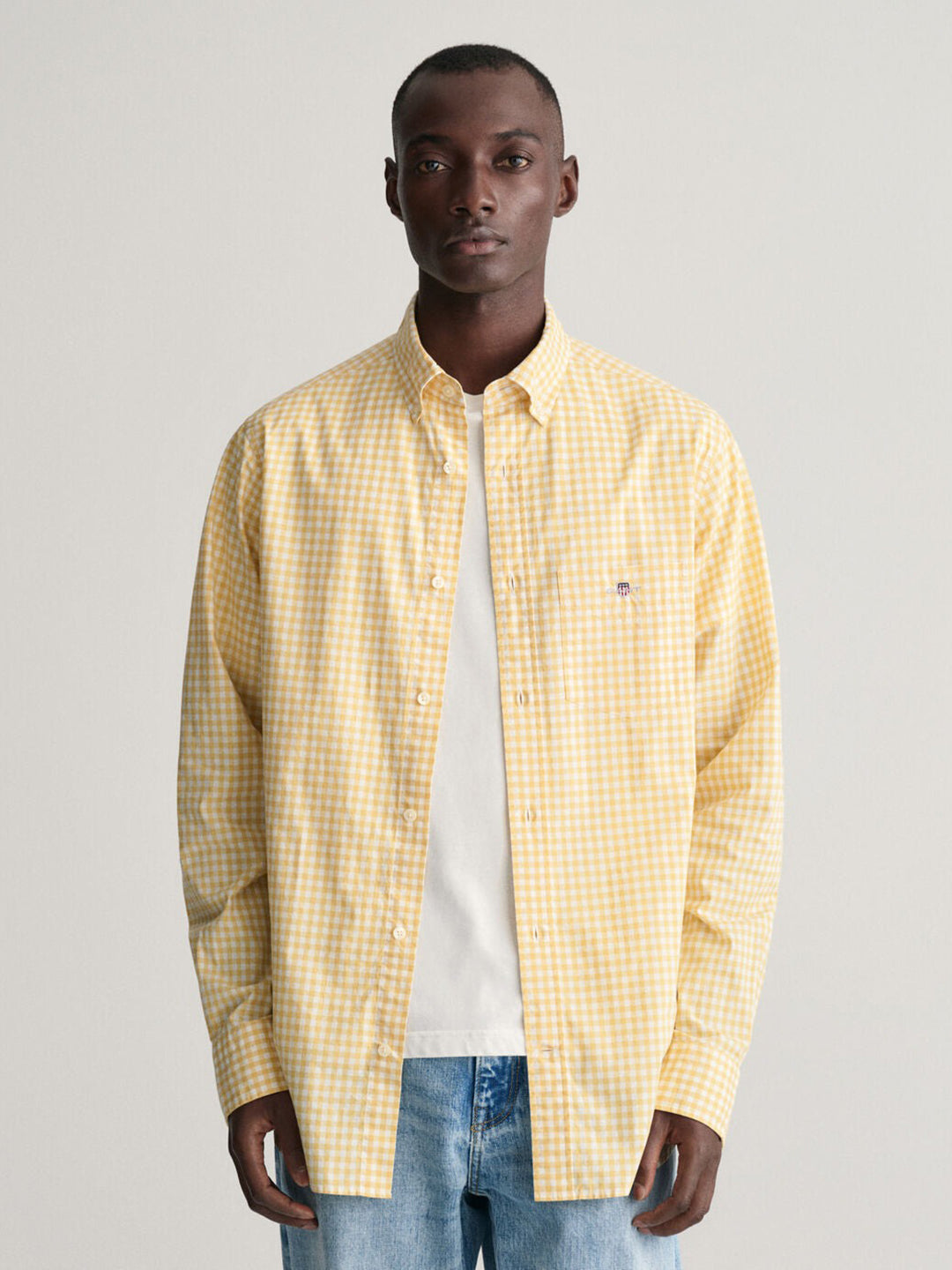 Yellow New Look Check Jacket Shop Gant Men Yellow Checked Button