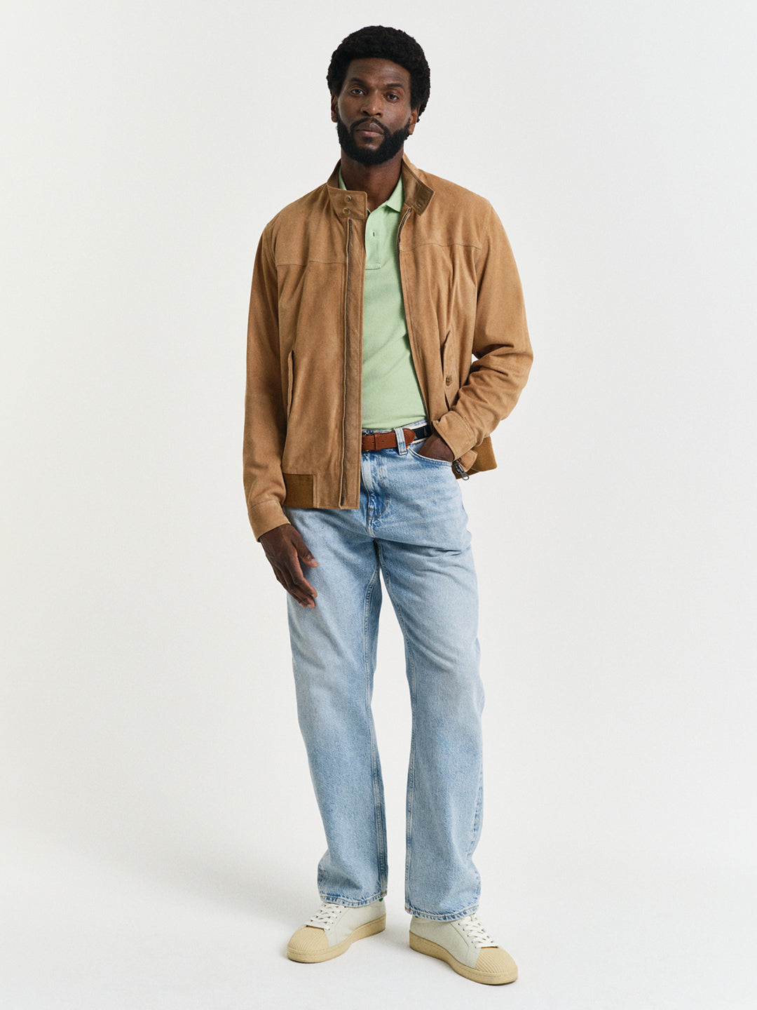 Gant Men Green Solid Short Sleeves Polo Tshirt