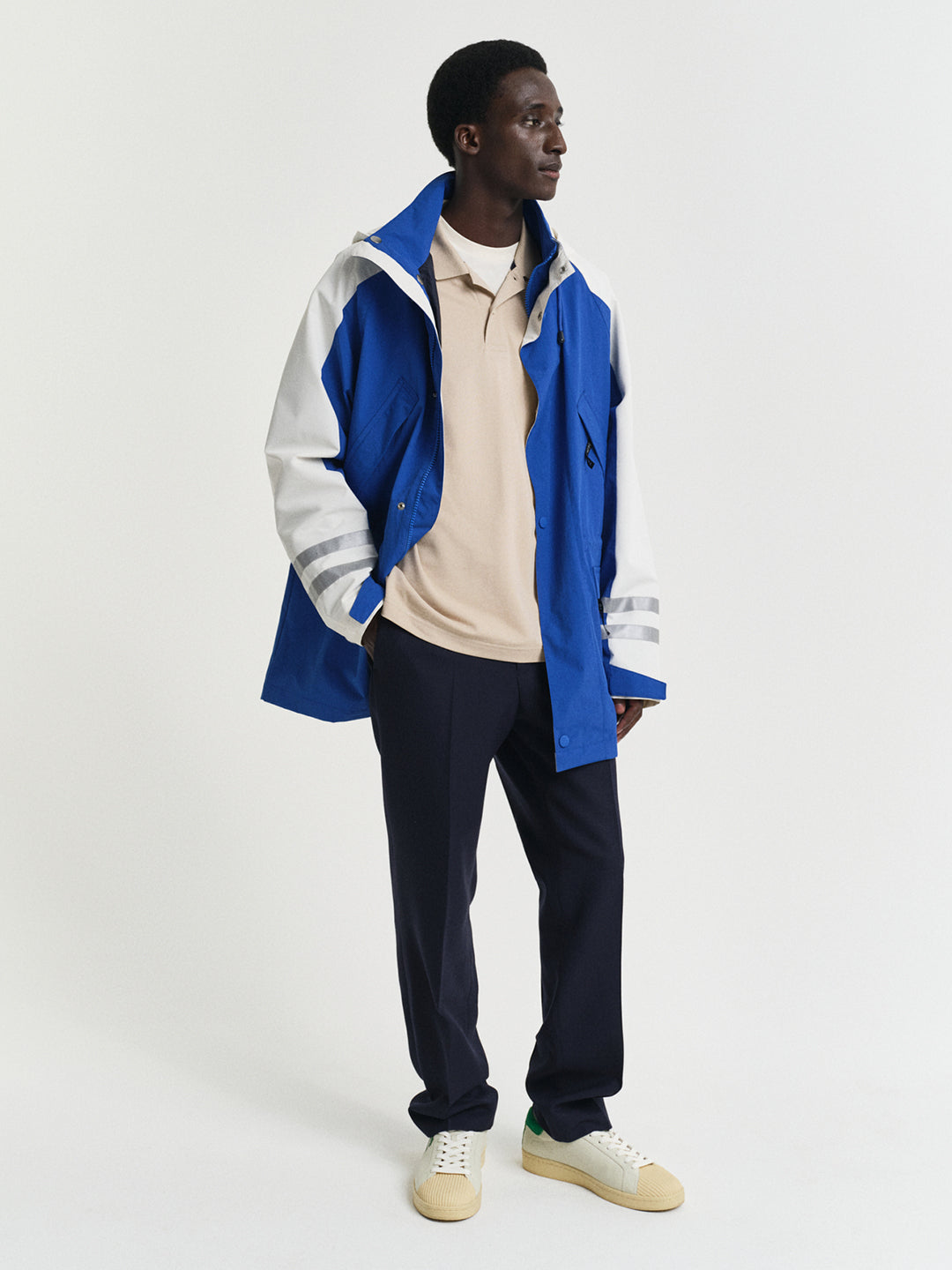 Gant Men Beige Solid Short Sleeves Polo Tshirt