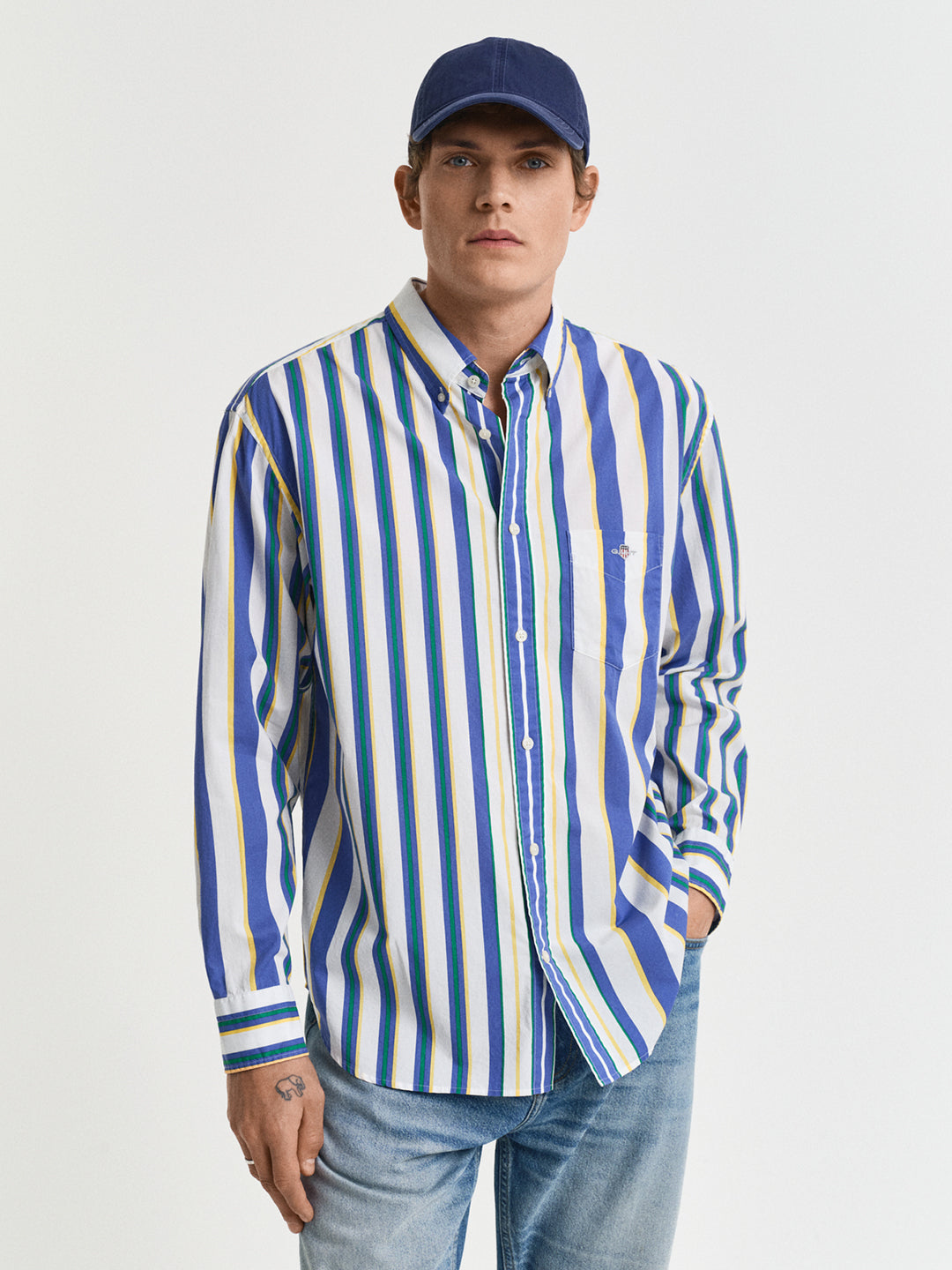 Gant Men Multi Button-Down Collar Full Sleeves Shirt