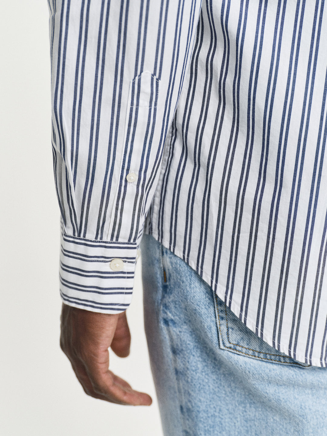 Gant Men White Button-Down Collar Full Sleeves Shirt