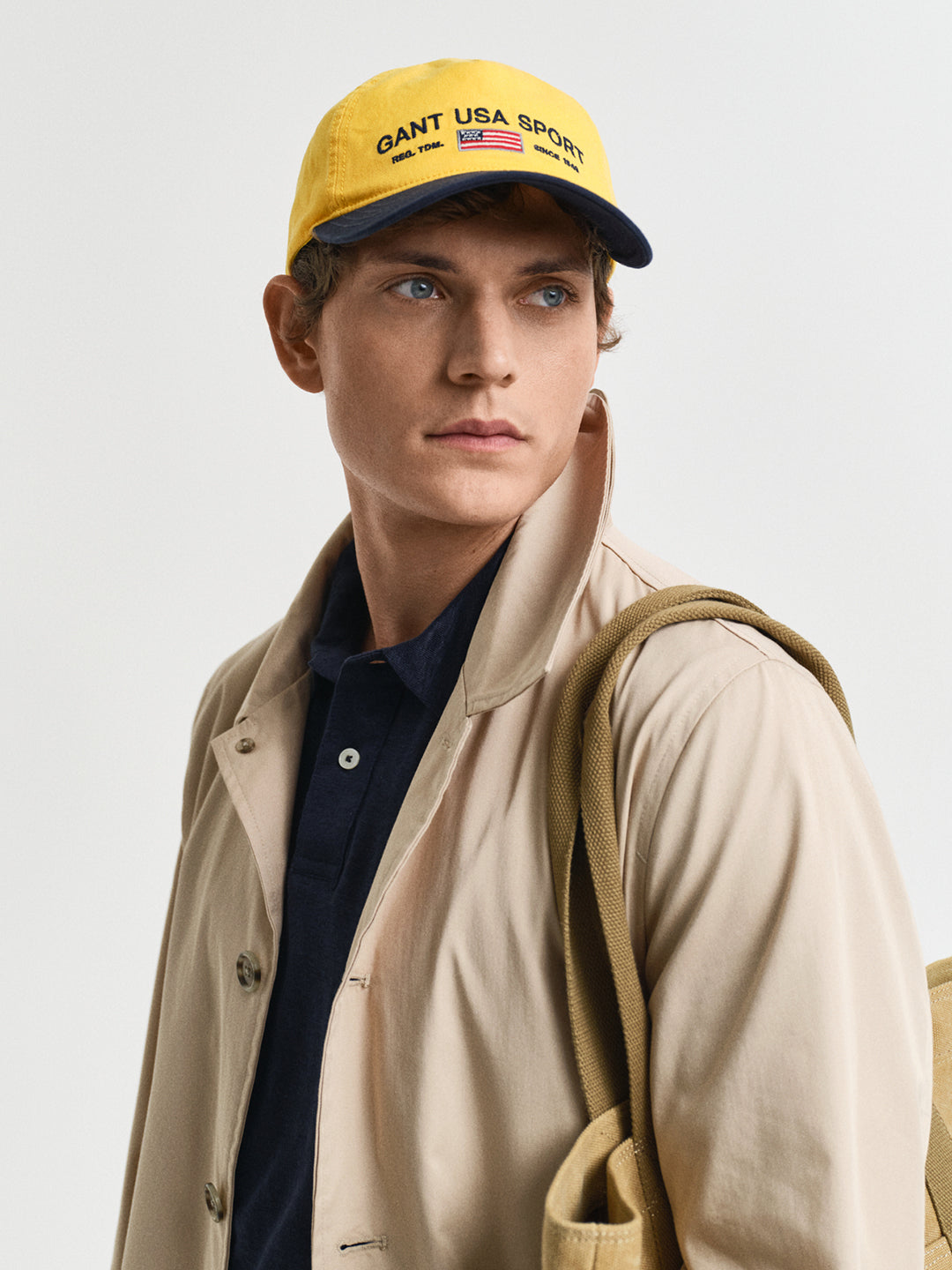 Gant Men Yellow Embroidered Baseball Caps