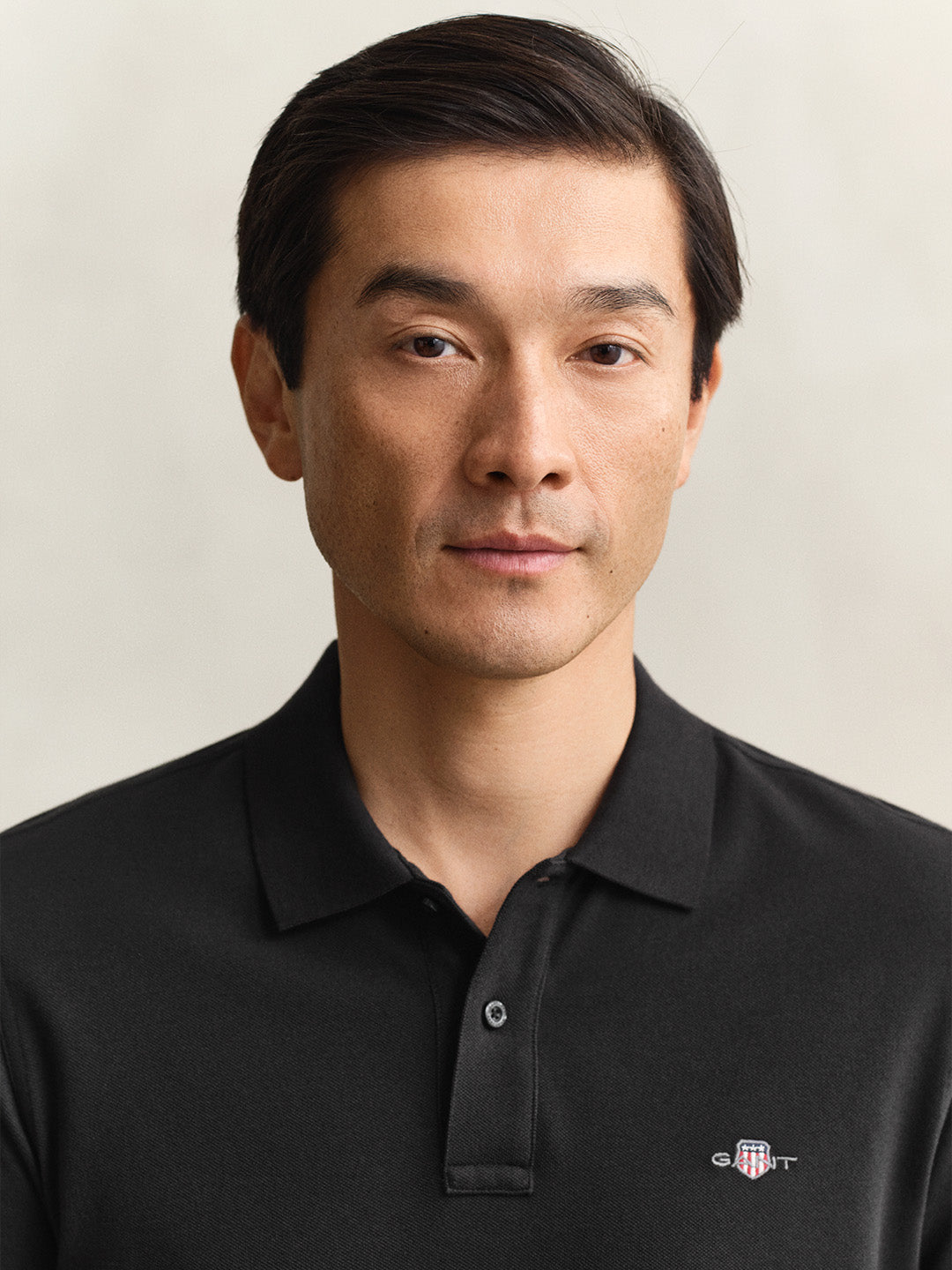 Gant Men Black Slim Fit Pique Polo T-Shirt