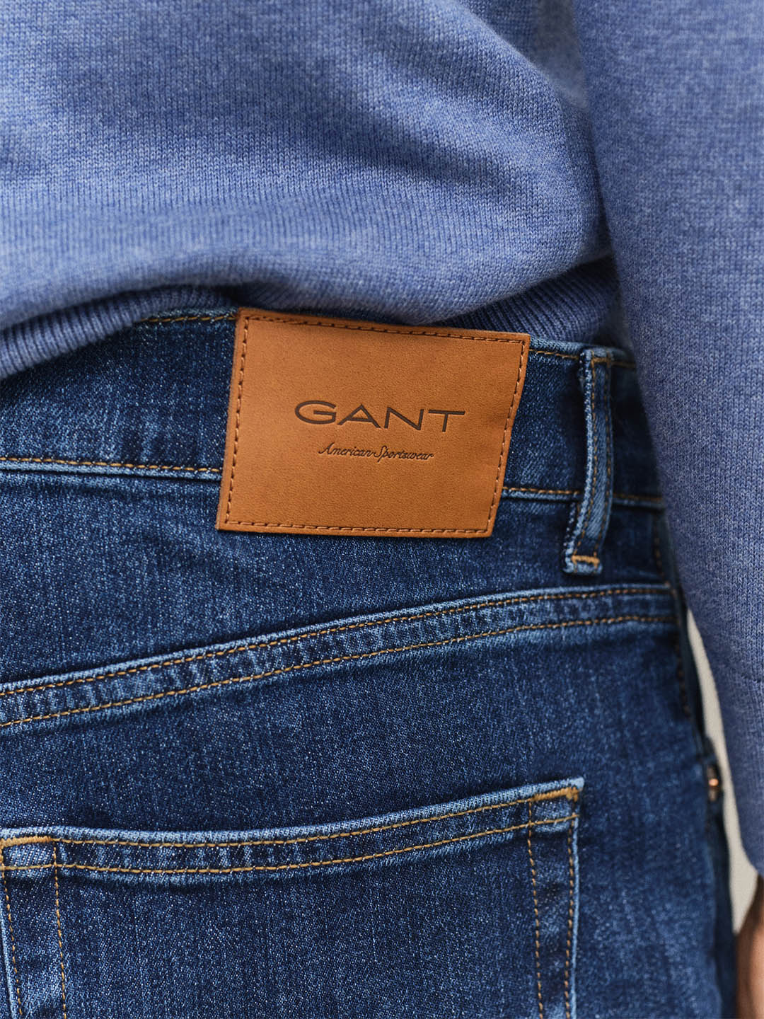 Gant Men Navy Blue Slim Fit Jeans