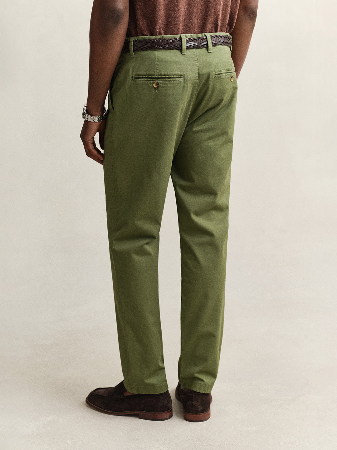 Gant Men Green Regular Fit Classic Chinoss Trouser