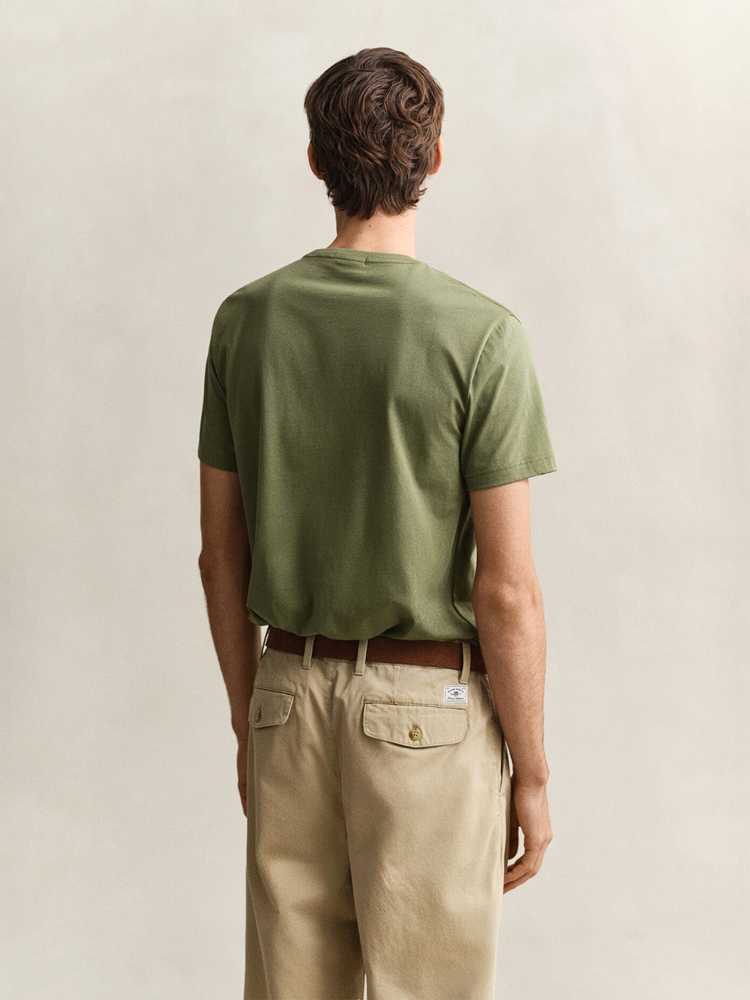 GANT Men Green Regular Fit Shield T-Shirt