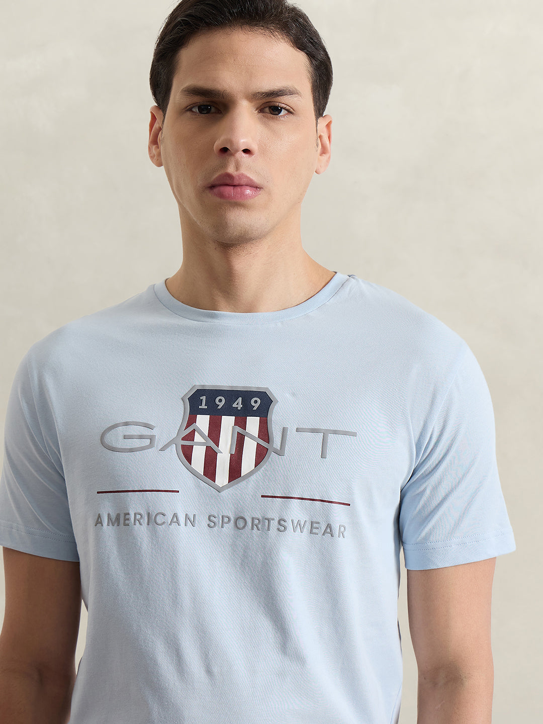 GANT Men Blue Printed T-Shirt