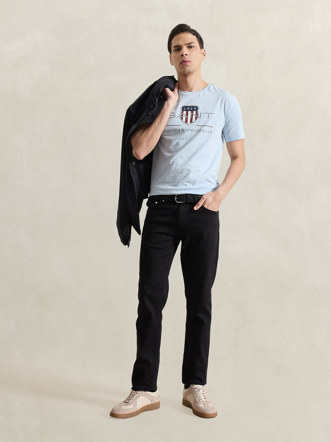 GANT Men Blue Printed T-Shirt