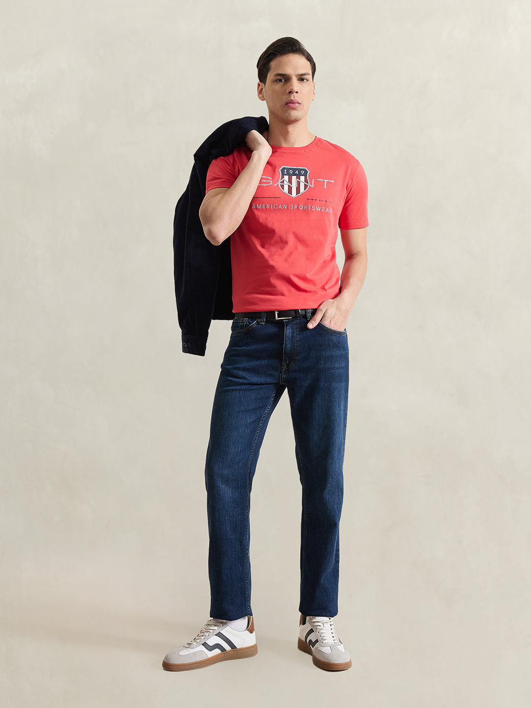 GANT Men Red Printed T-Shirt