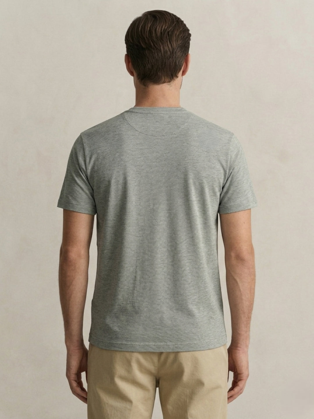 Gant Men Pure Cotton Green 2-Tone T-Shirt