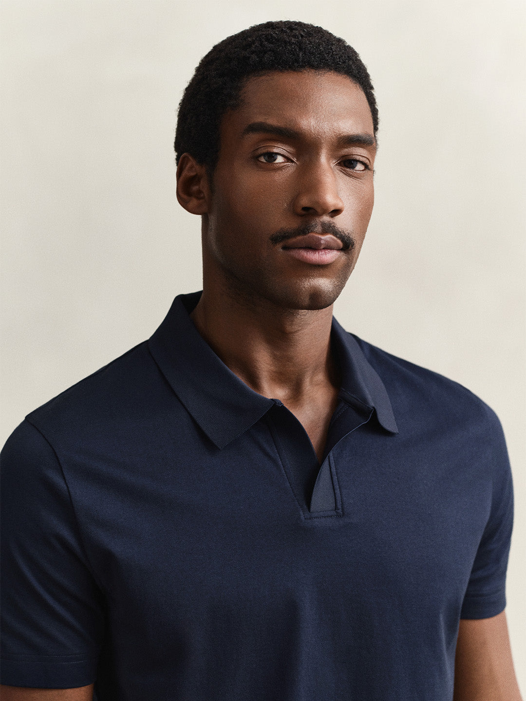 GANT Men Navy Blue Cotton Polo T-Shirt