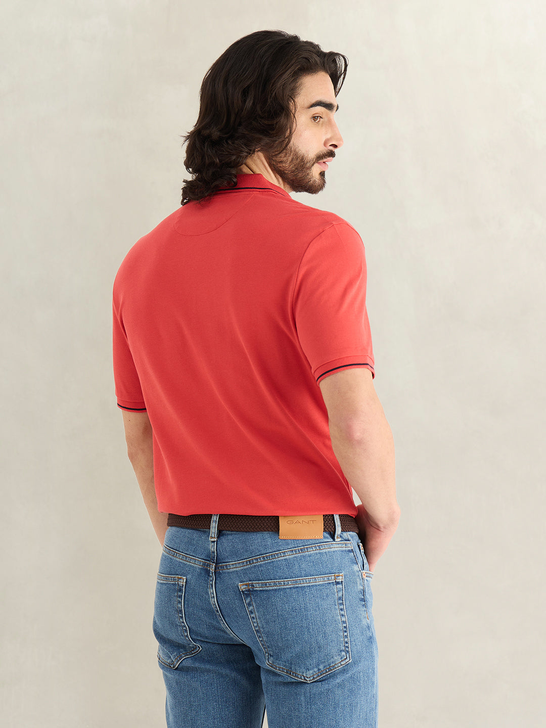 Gant Men Red Polo T-Shirt