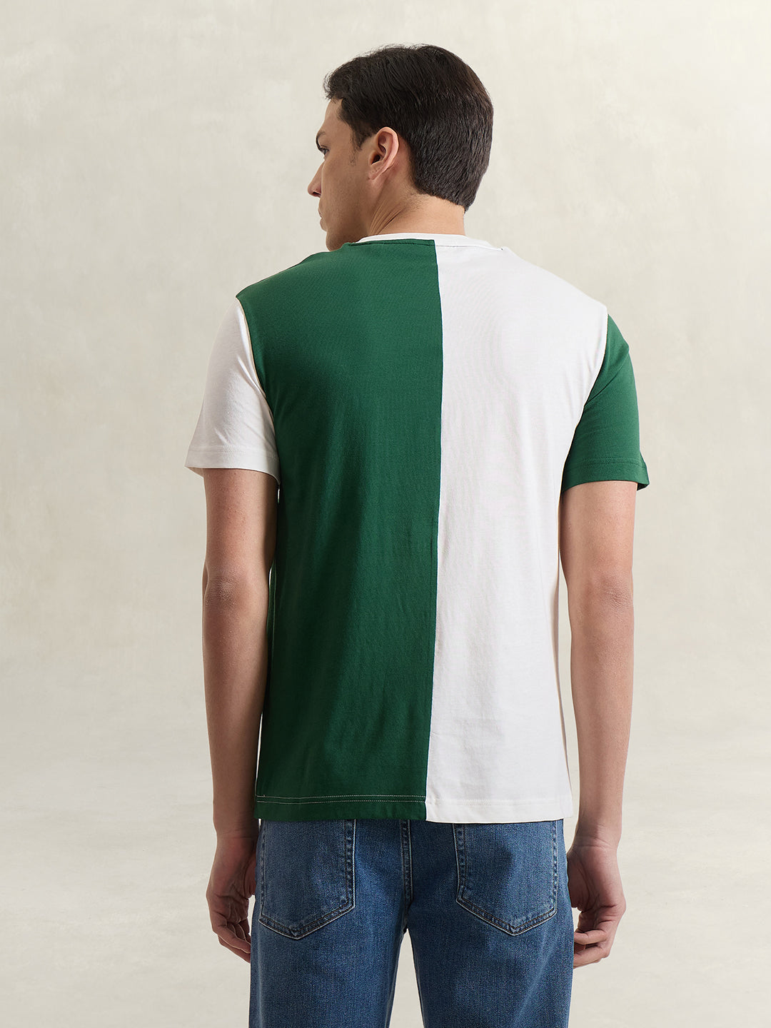 GANT Men White Colourblocked T-Shirt