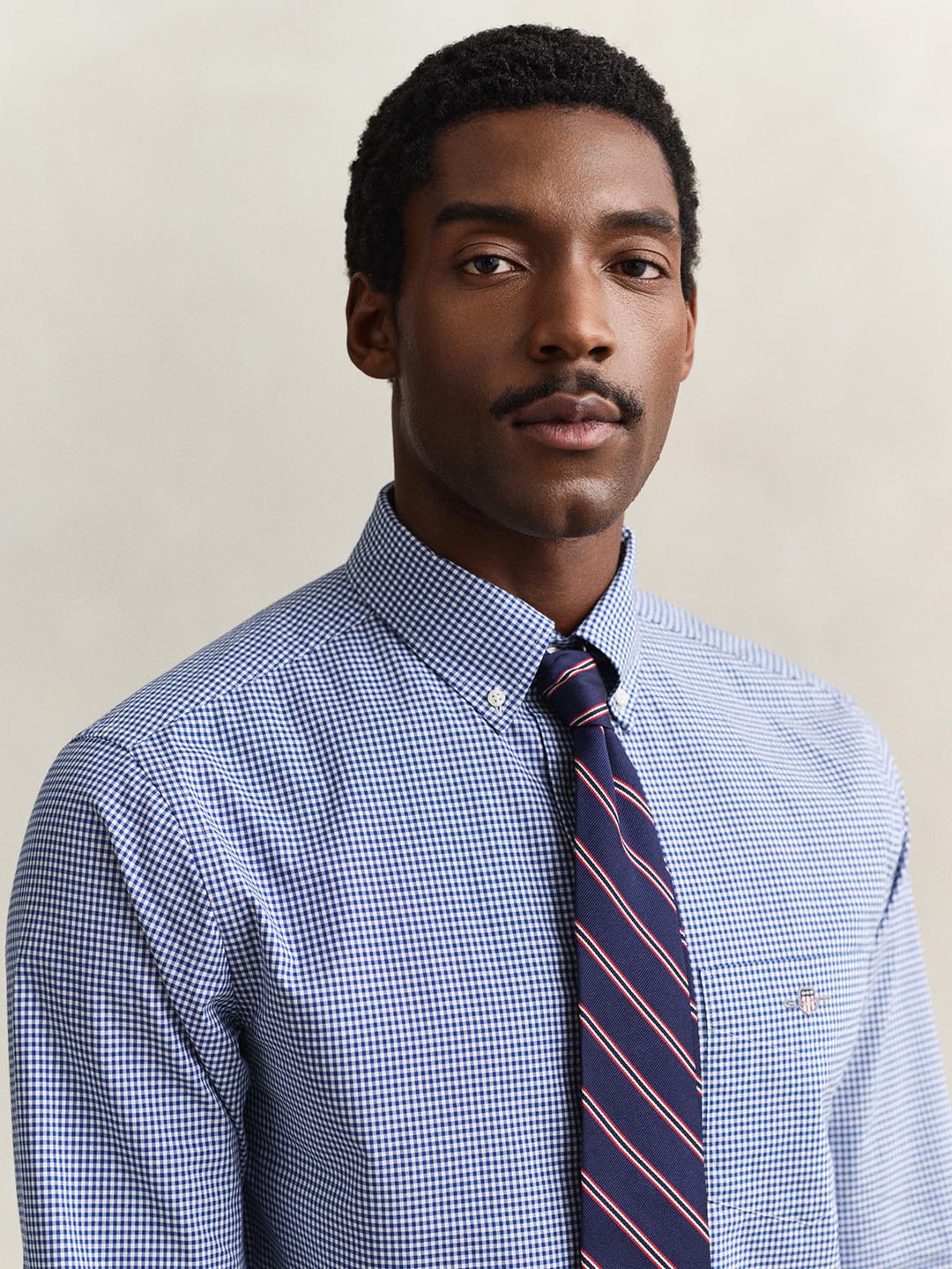 GANT Men Blue Classic Poplin Gingham Shirt