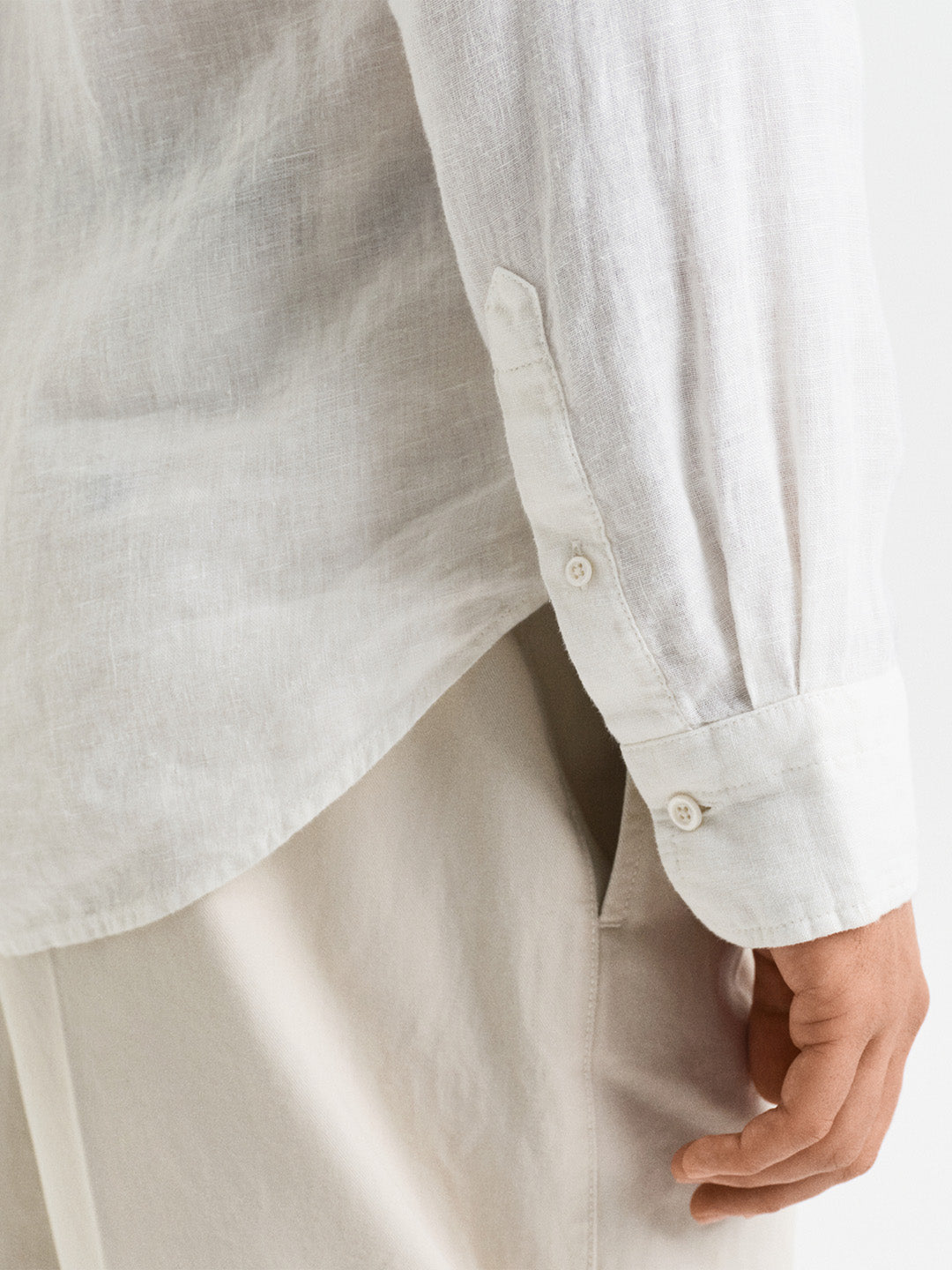 GANT Men White Pure Linen Shirt