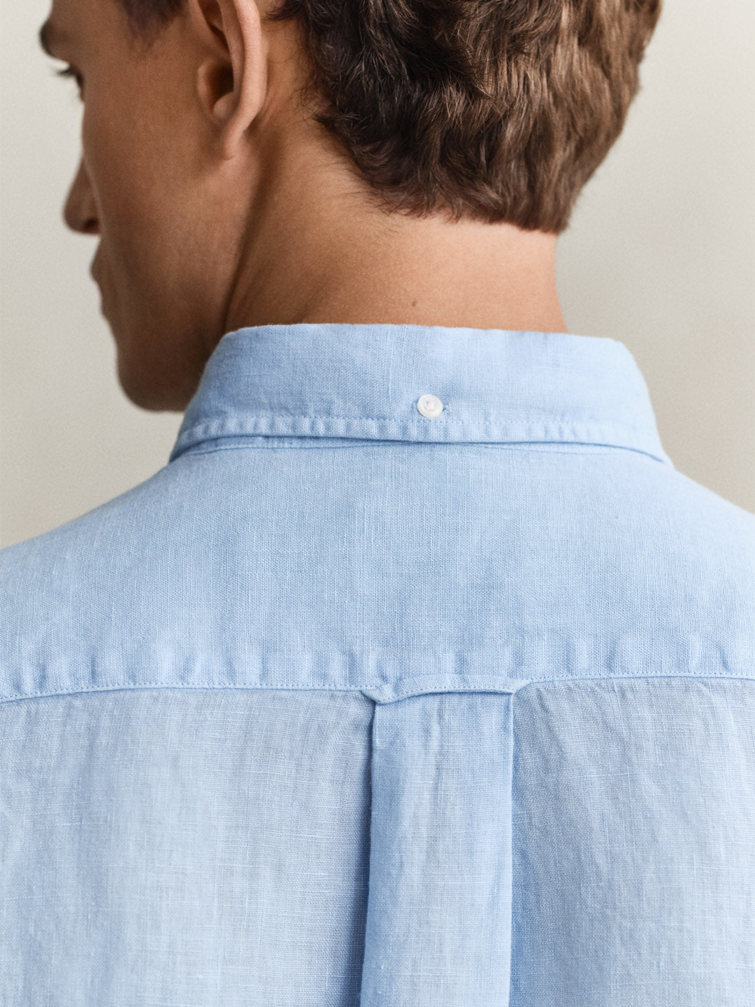 Gant Men Blue Garment Dyed Pure Linen Shirt