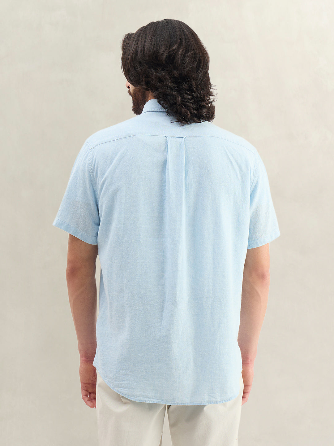 Gant Men Solid Blue Shirt