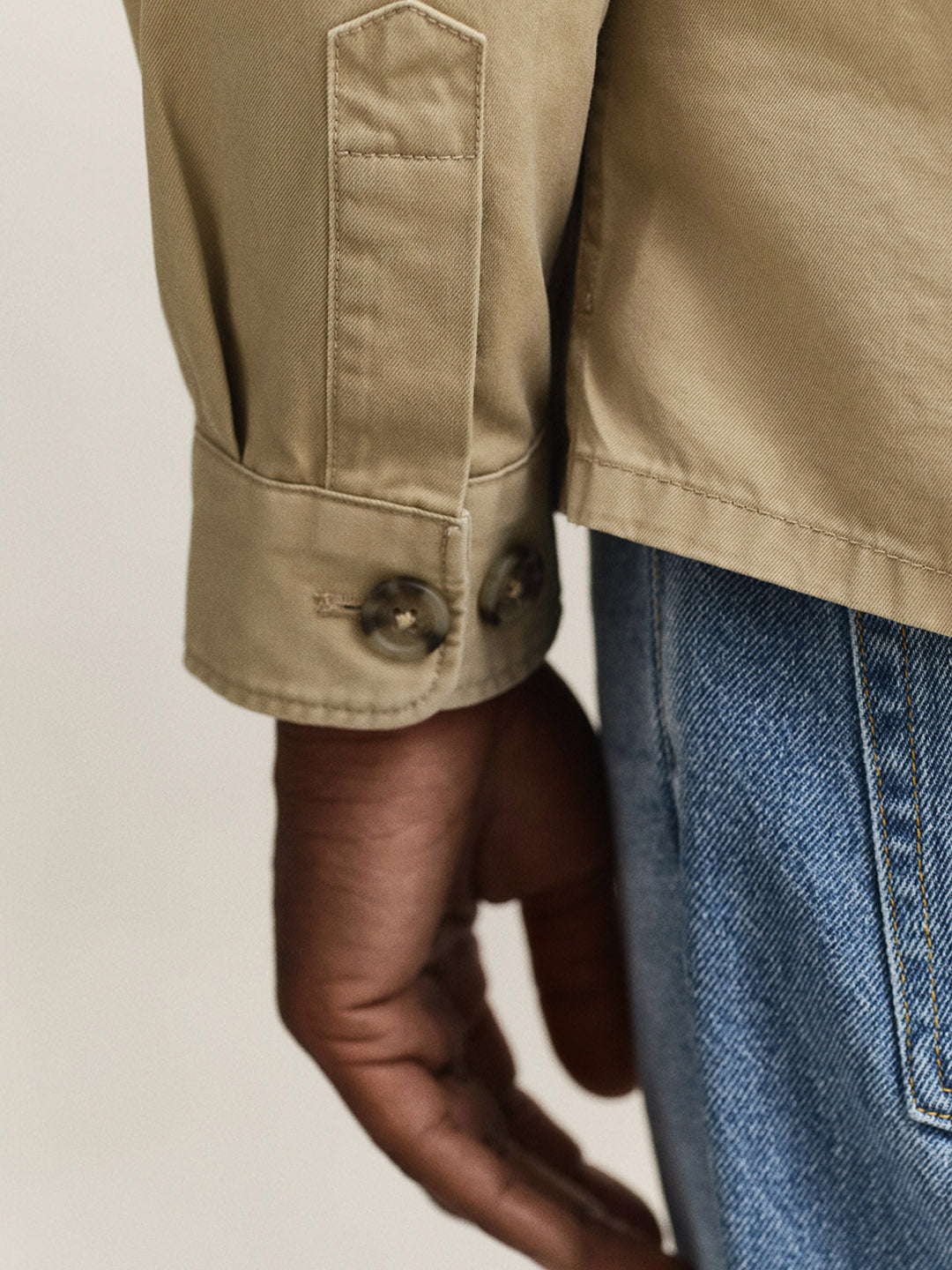 GANT Men Beige Cotton Twill Oversize Shirt