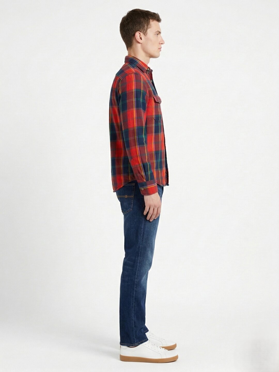 Gant Blue Cotton Checked Men Shirt