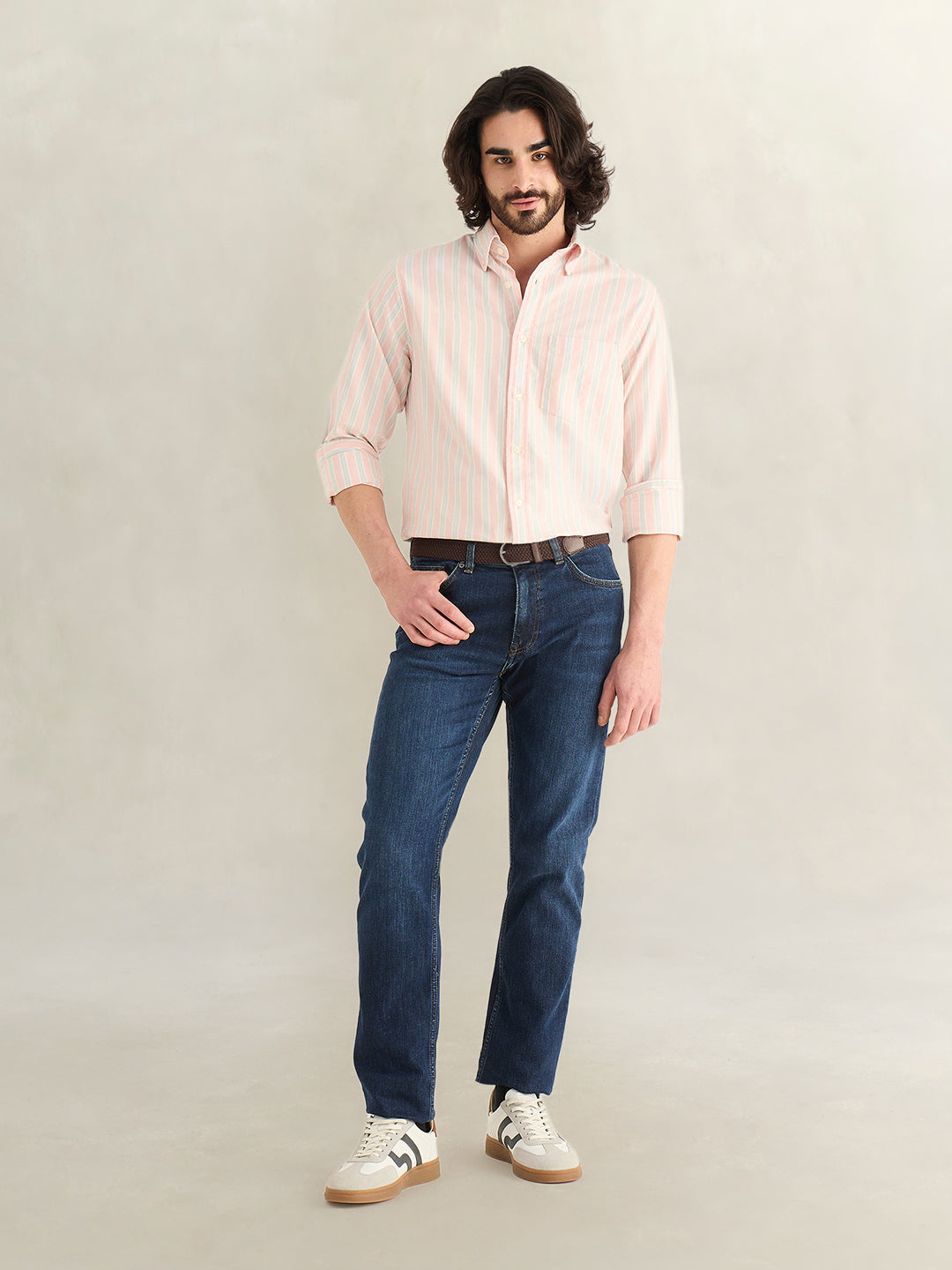 Gant Men Striped Pink Shirt