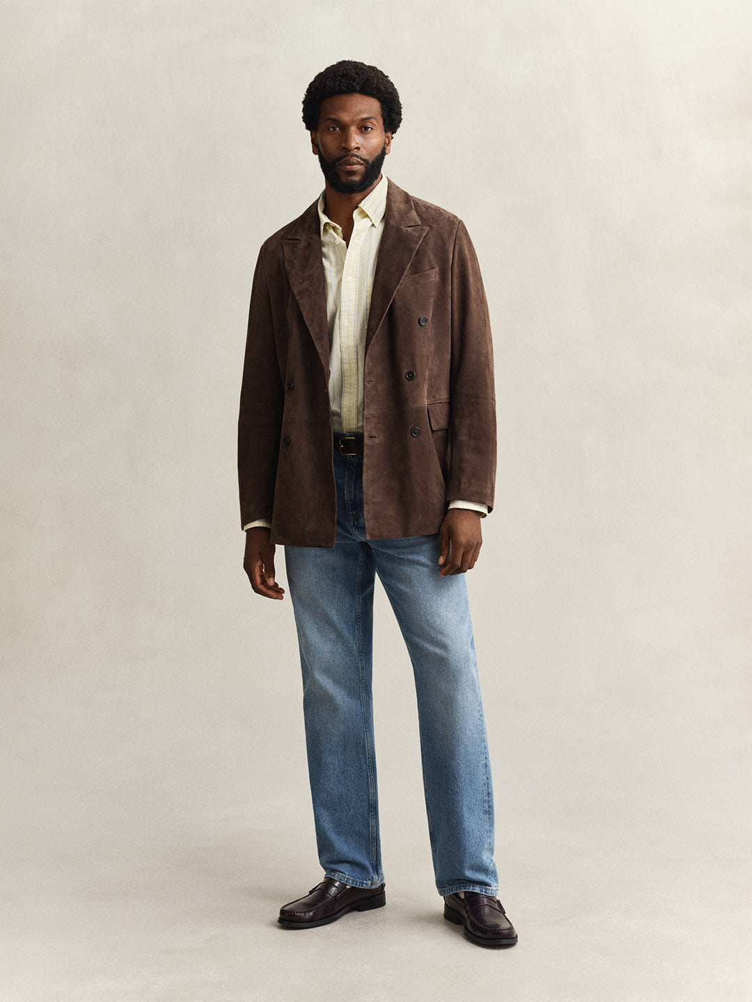 GANT Men Yellow Striped Regular Fit Classic Oxford Shirt