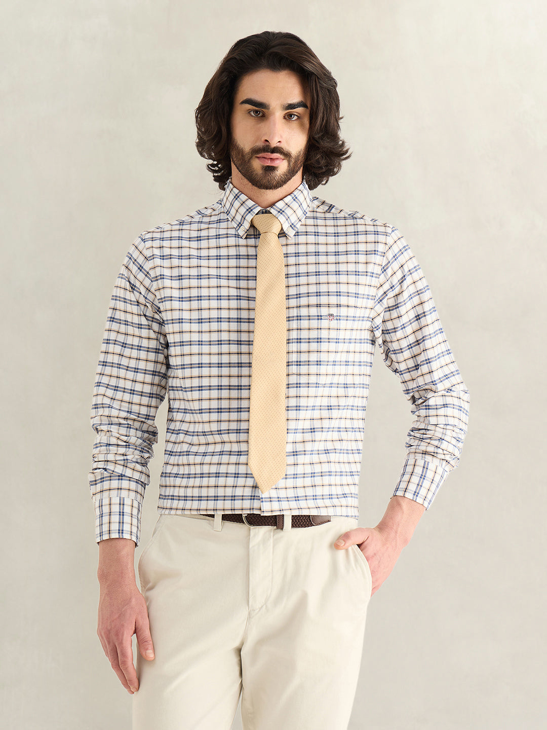 Gant Men Checked Blue Shirt