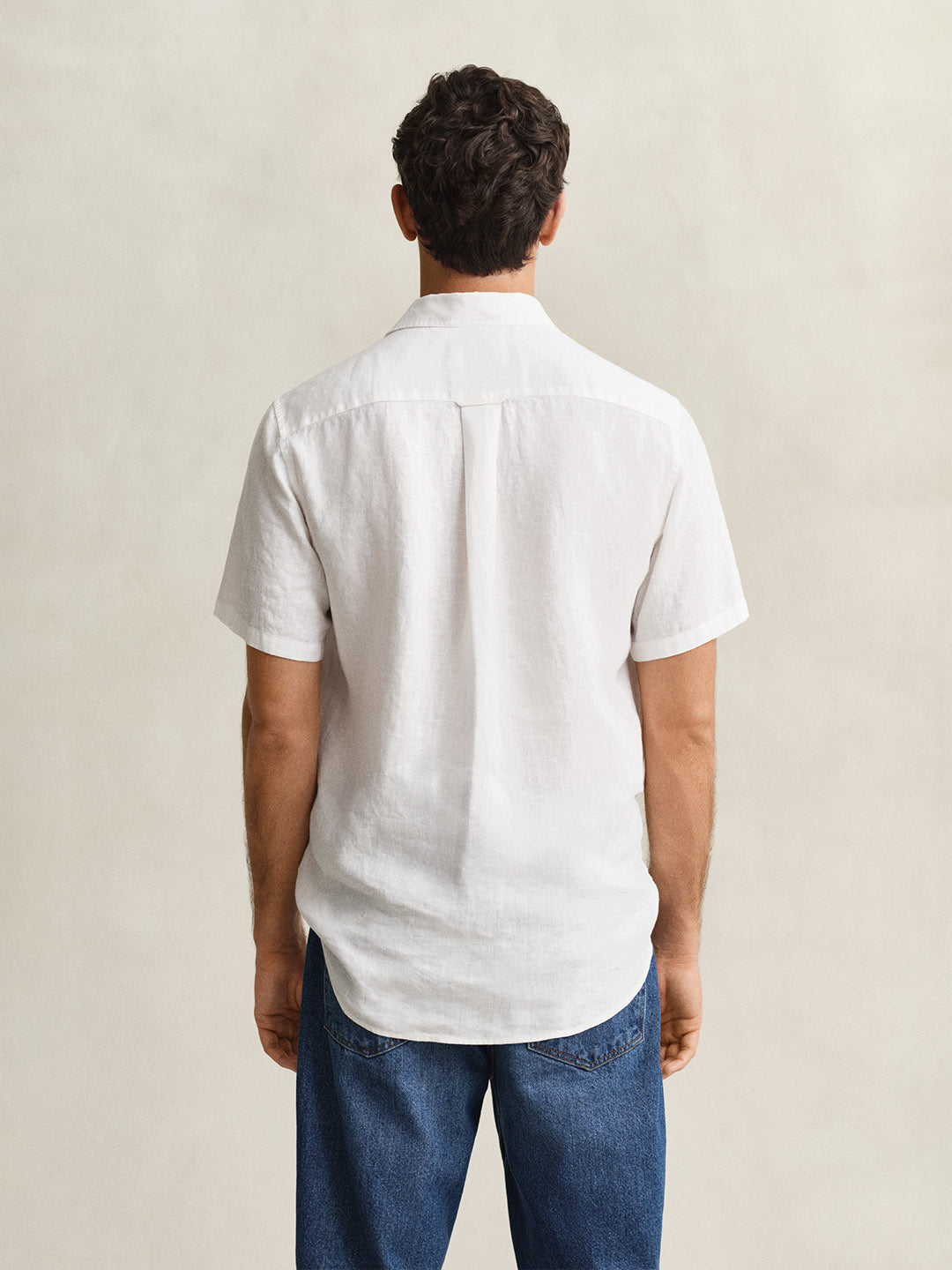 white linen shirt