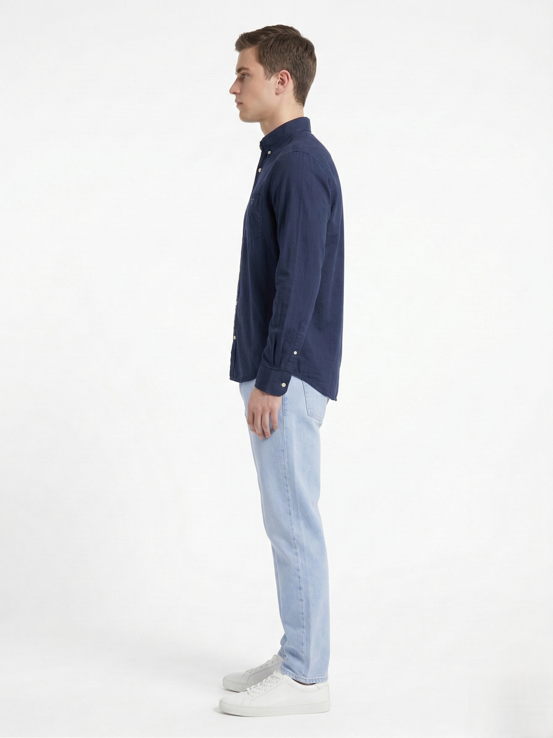 Gant Blue Cotton Solid Shirt
