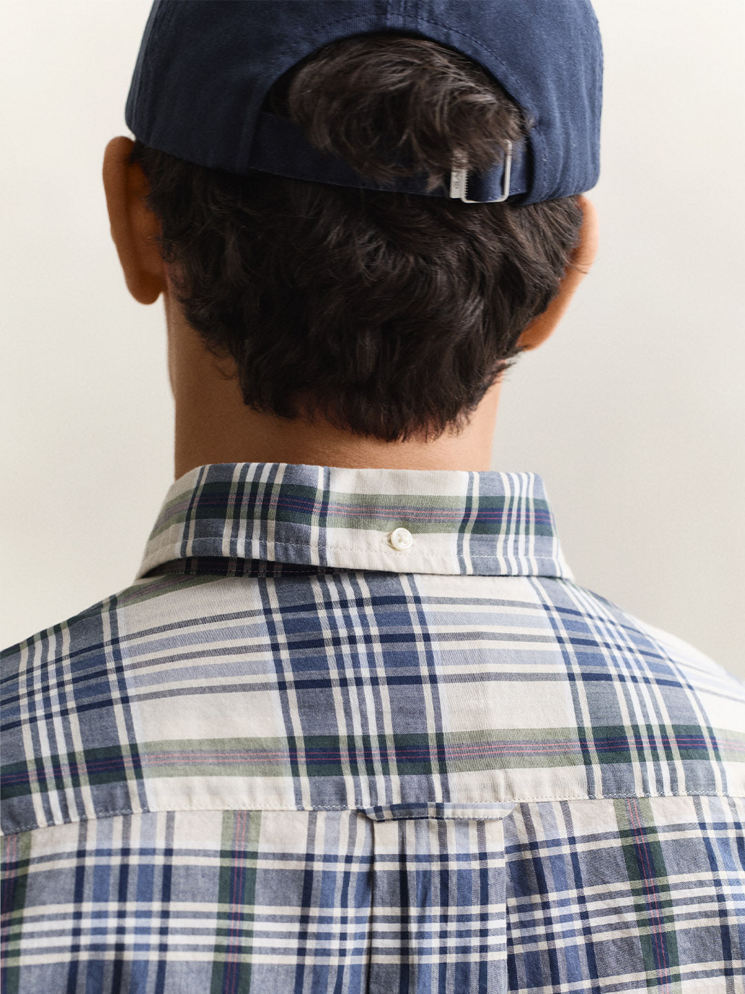 Gant Men Blue Checked Regular Fit Madras Checked Shirt