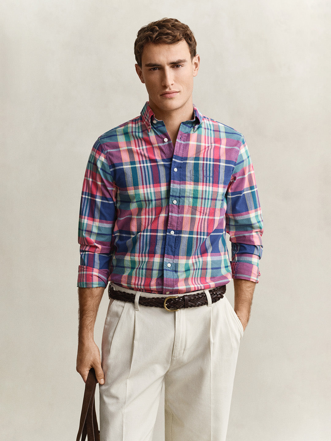 Gant Men Multicolour Checked Cotton Shirt