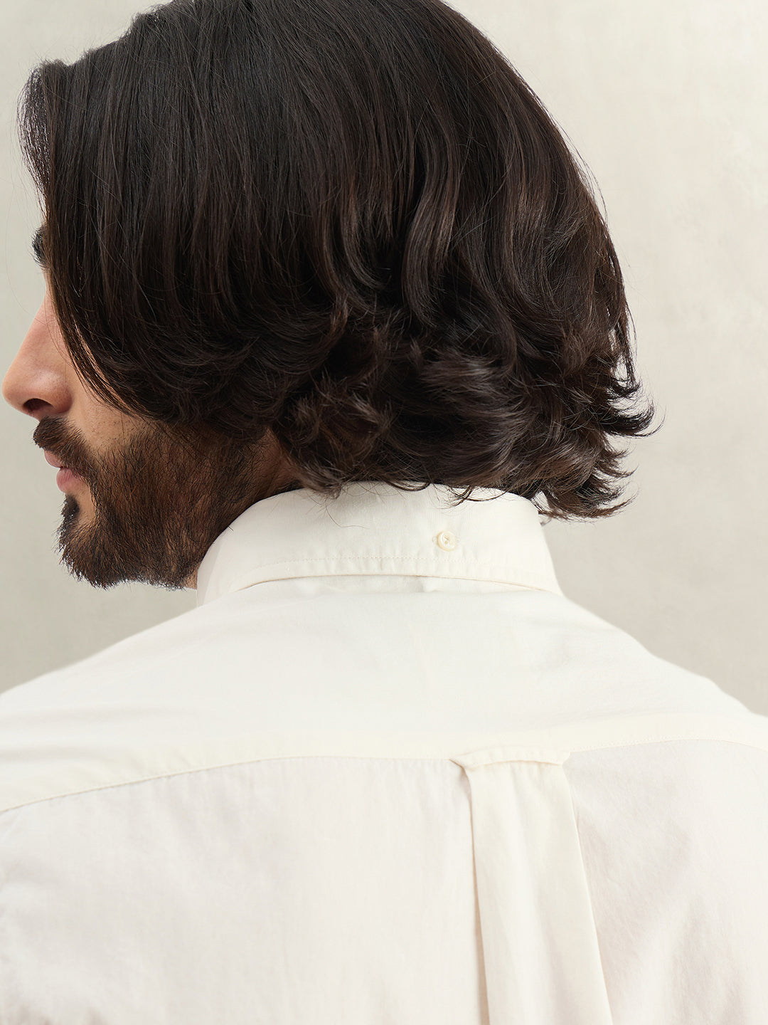 Gant Men Printed Off White Shirt