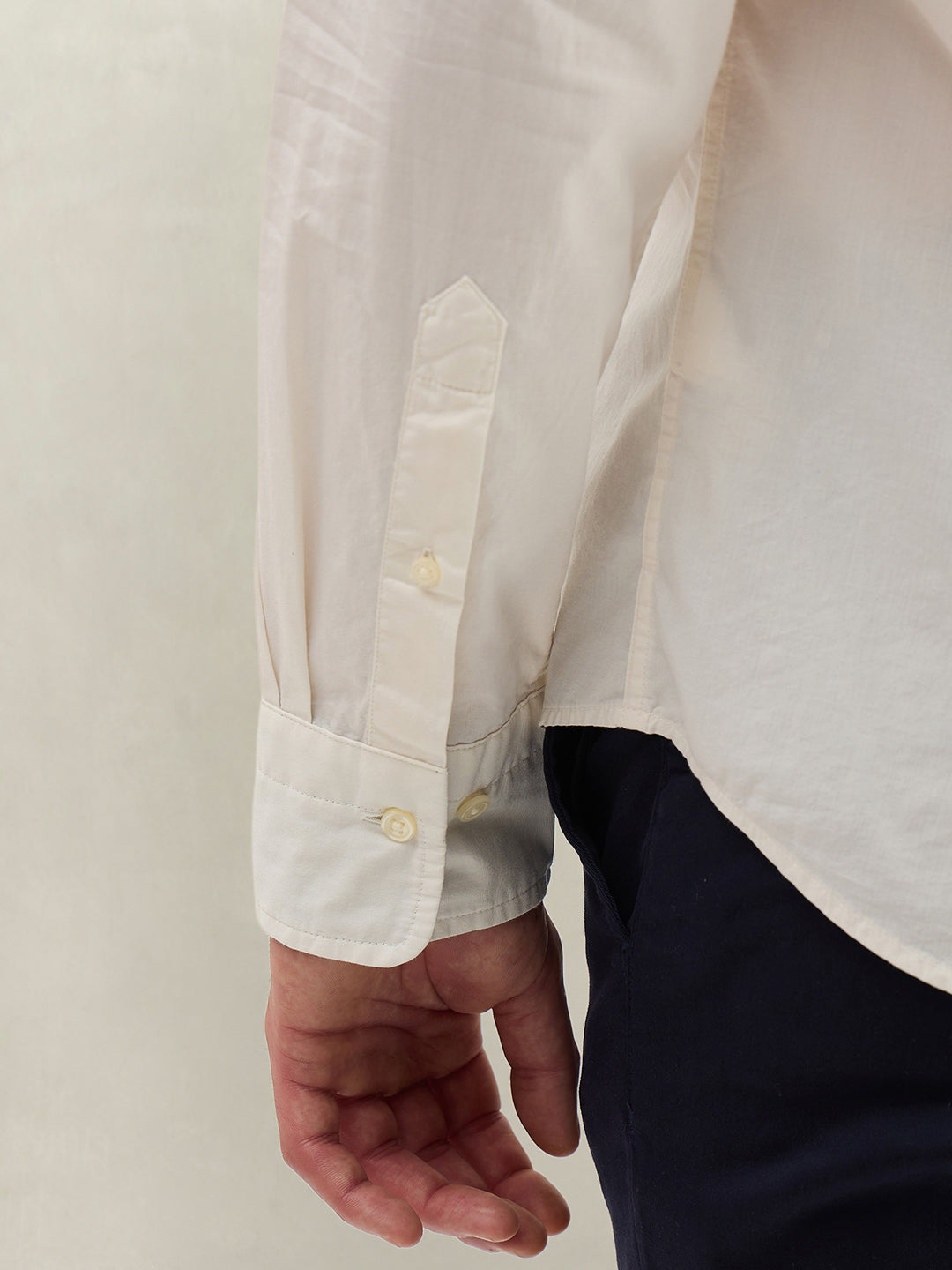 Gant Men Printed Off White Shirt