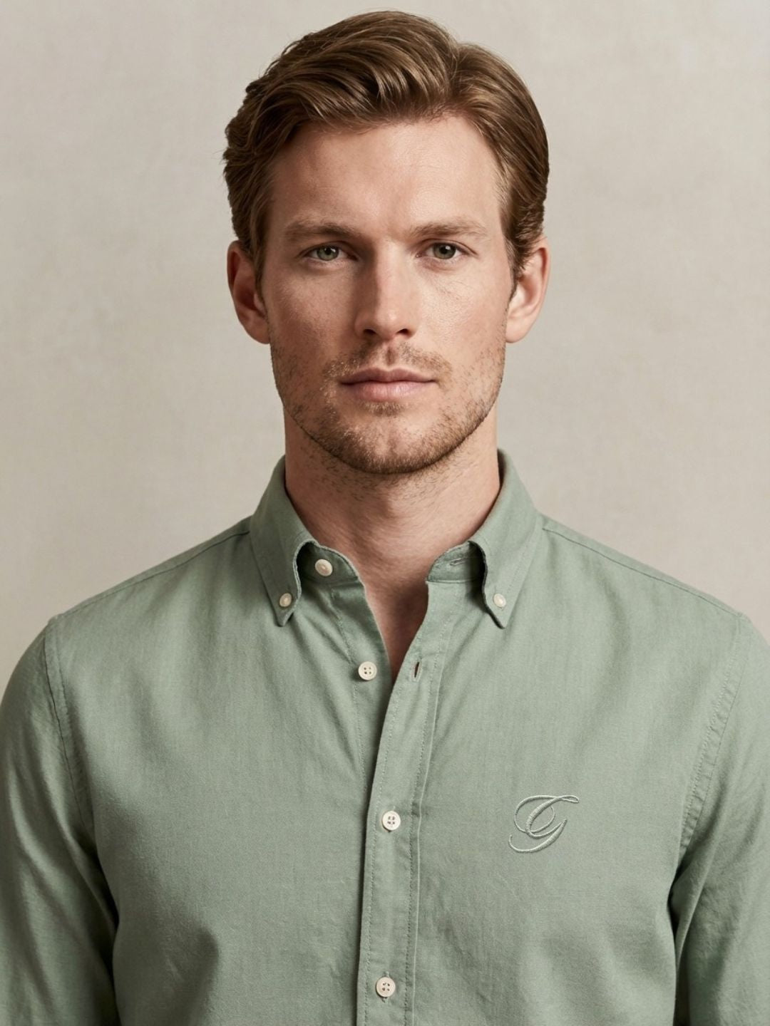 Gant Men Green Solid Regular Fit Pure Cotton Shirt