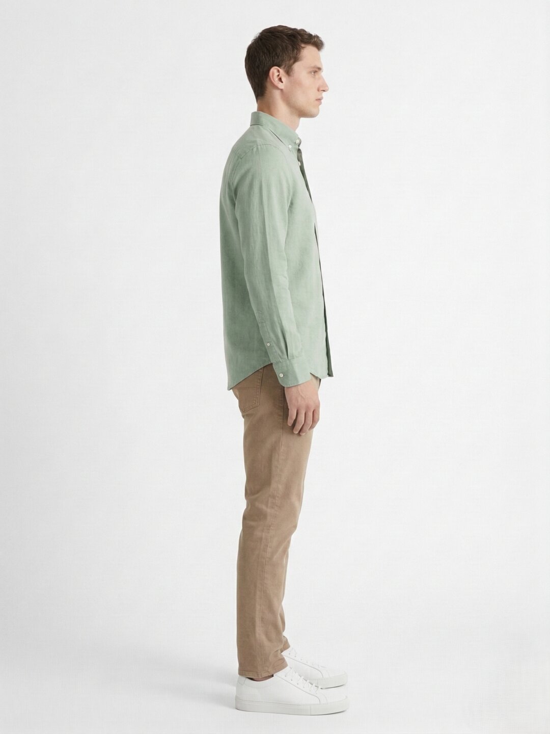 Gant Green Cotton Solid Men Shirt