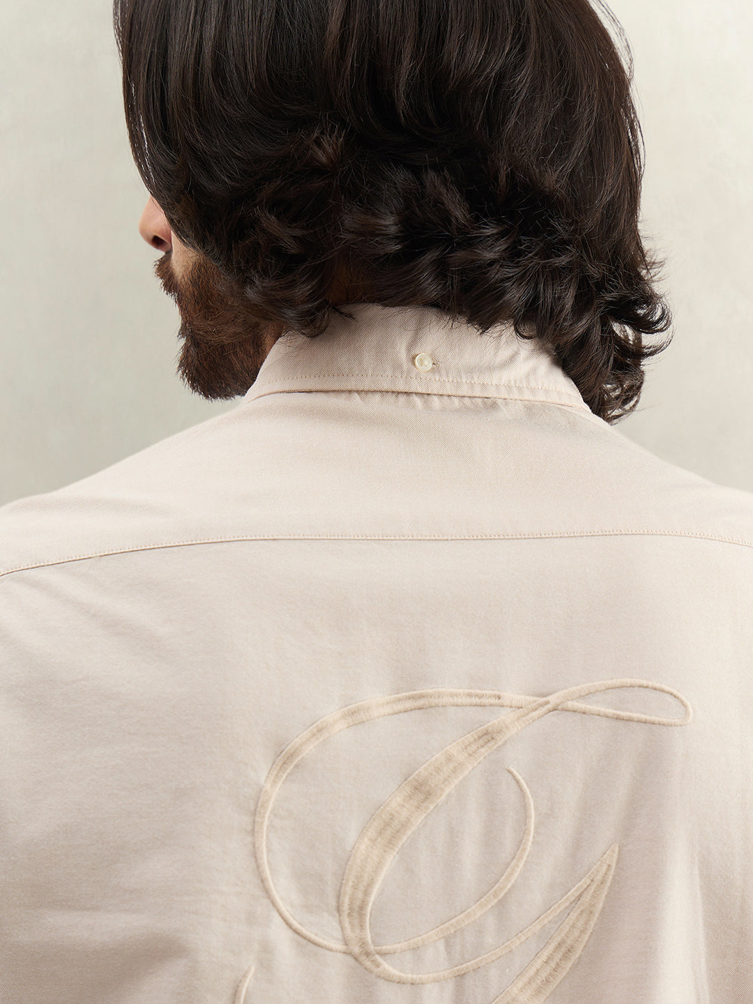 Gant Men Solid Beige Shirt