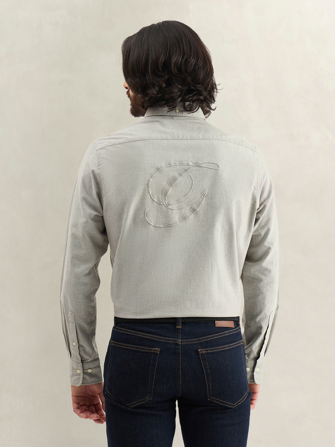 Gant Men Solid Grey Shirt