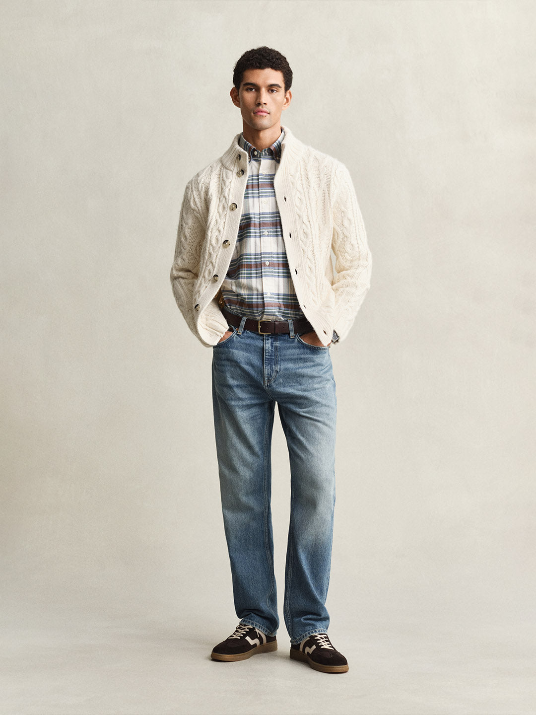 GANT Men Multicolor Checked Regular Fit Oxford Shirt