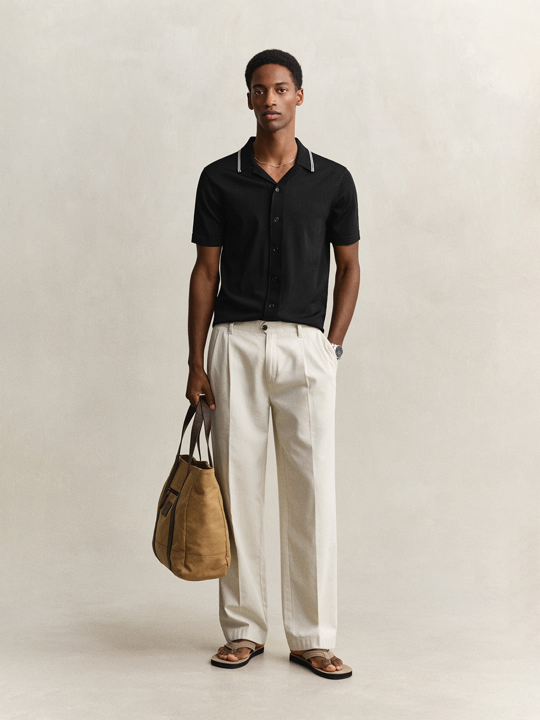 Gant Men Black Regular Fit Polo T-Shirt